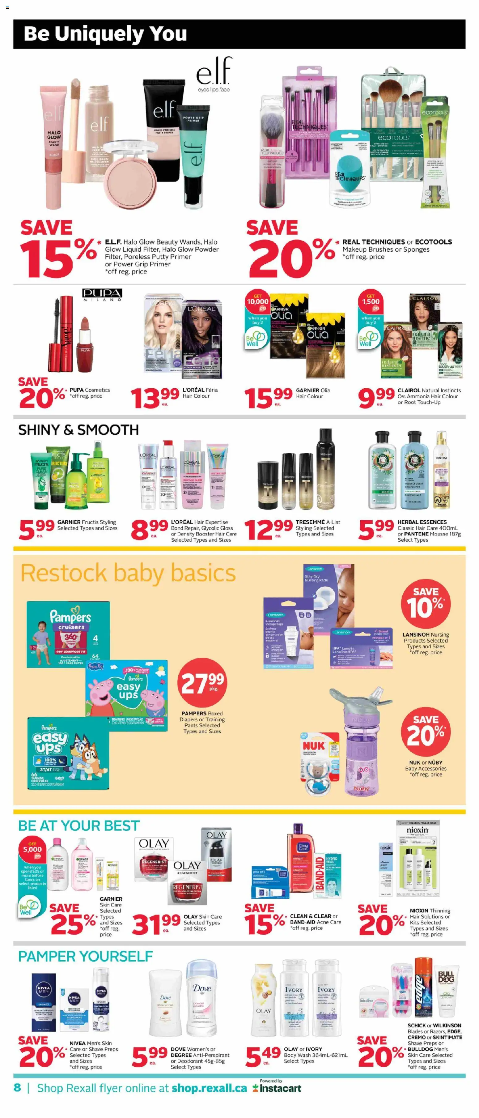 Rexall flyer valid from Jul 17, 2026 | Page: 14 | Products: Coconut, Powder, Diapers, Antiperspirant