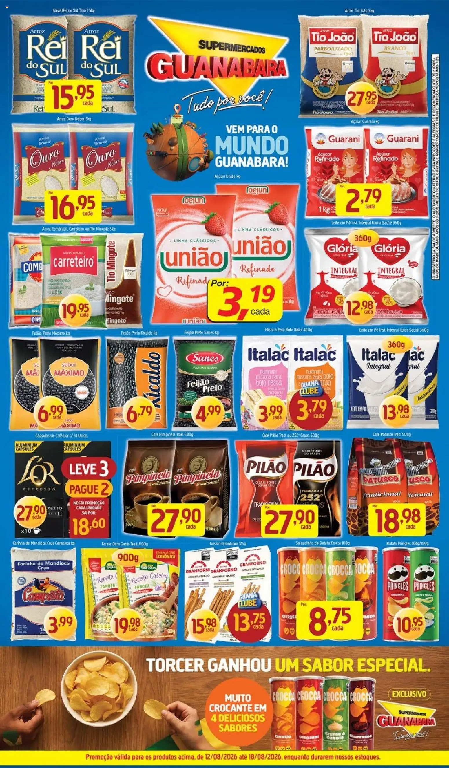 Supermercados Guanabara Folheto - válido de 12/08/2026 | Página: 10 | Produtos: Farinha de mandioca, Creme, Batata, Leite em pó