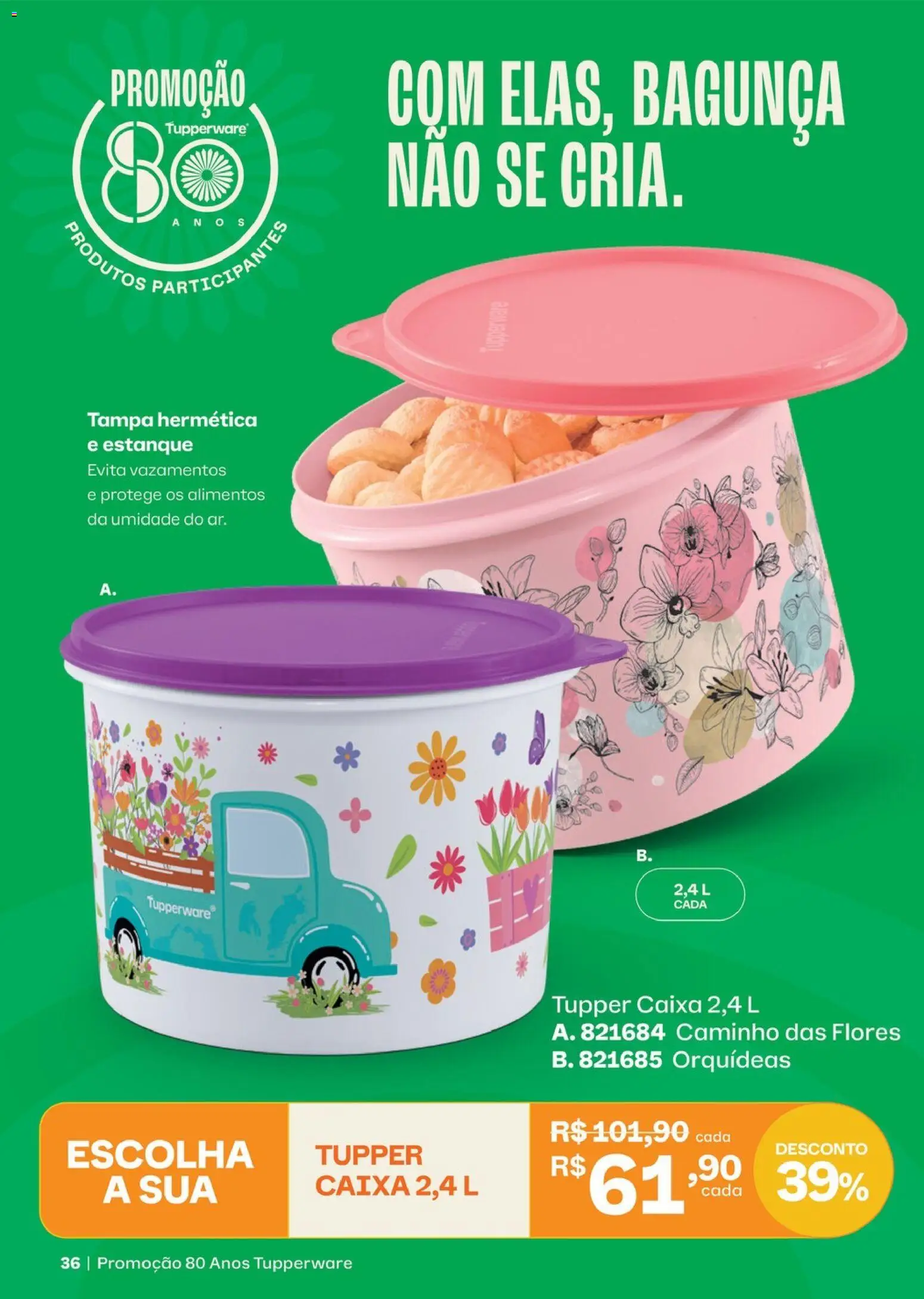 Tupperware Folheto - válido de 01/08/2026 | Página: 36 | Produtos: Flores, Caixa, Alimentos