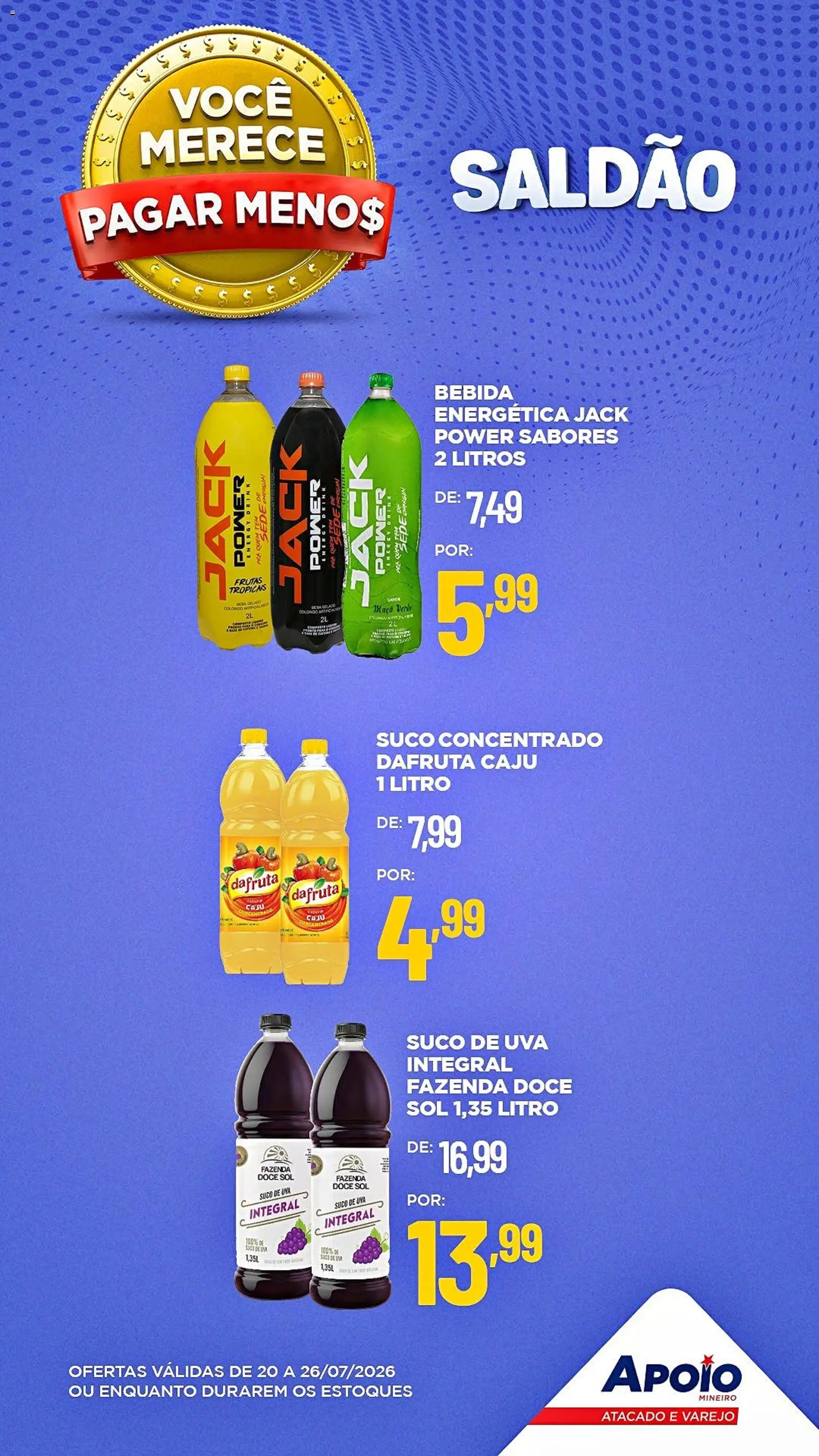 Apoio Mineiro Folheto - válido de 20/07/2026 | Página: 8 | Produtos: Caju, Suco, Bebida