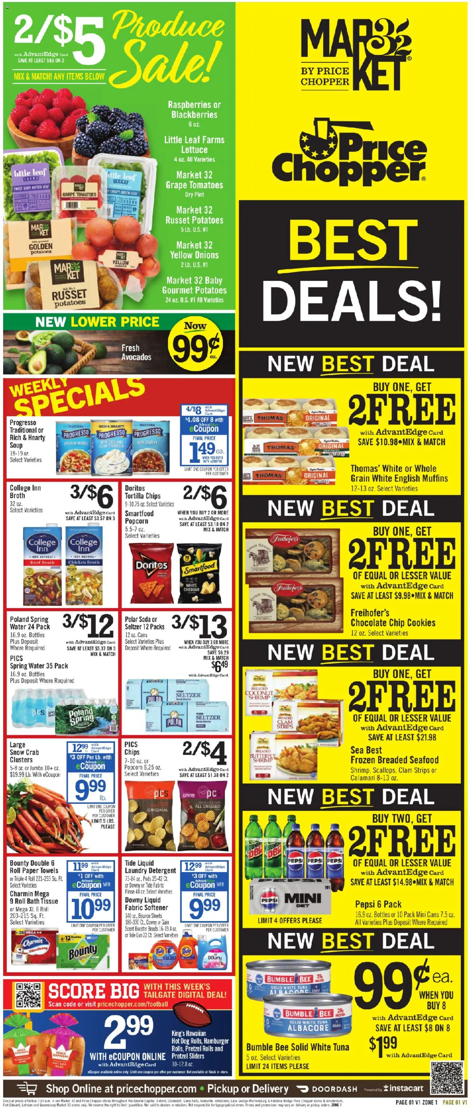 Price Chopper - Weekly Ad - valid from 09/27/2026 | Page: 1 | Products: Bath, Detergent, Seafood, Watch