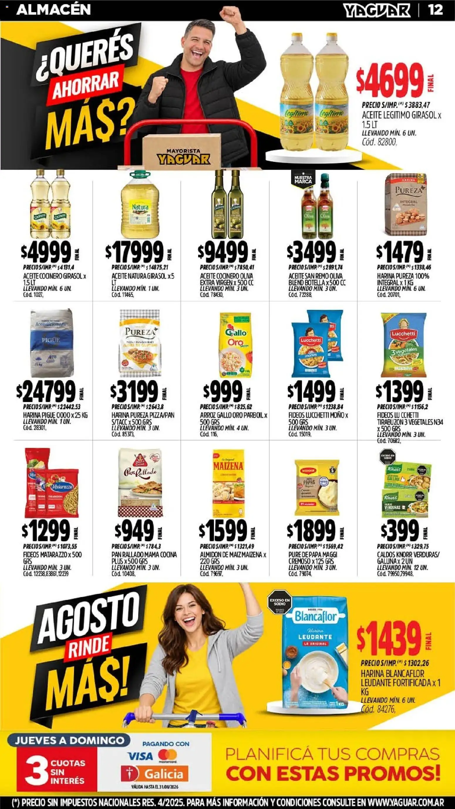 Yaguar - Oferta Semanal Trelew │ válido desde el 24/08/2026 | Página: 12 | Productos: Botella, Moño, Harina, Maiz