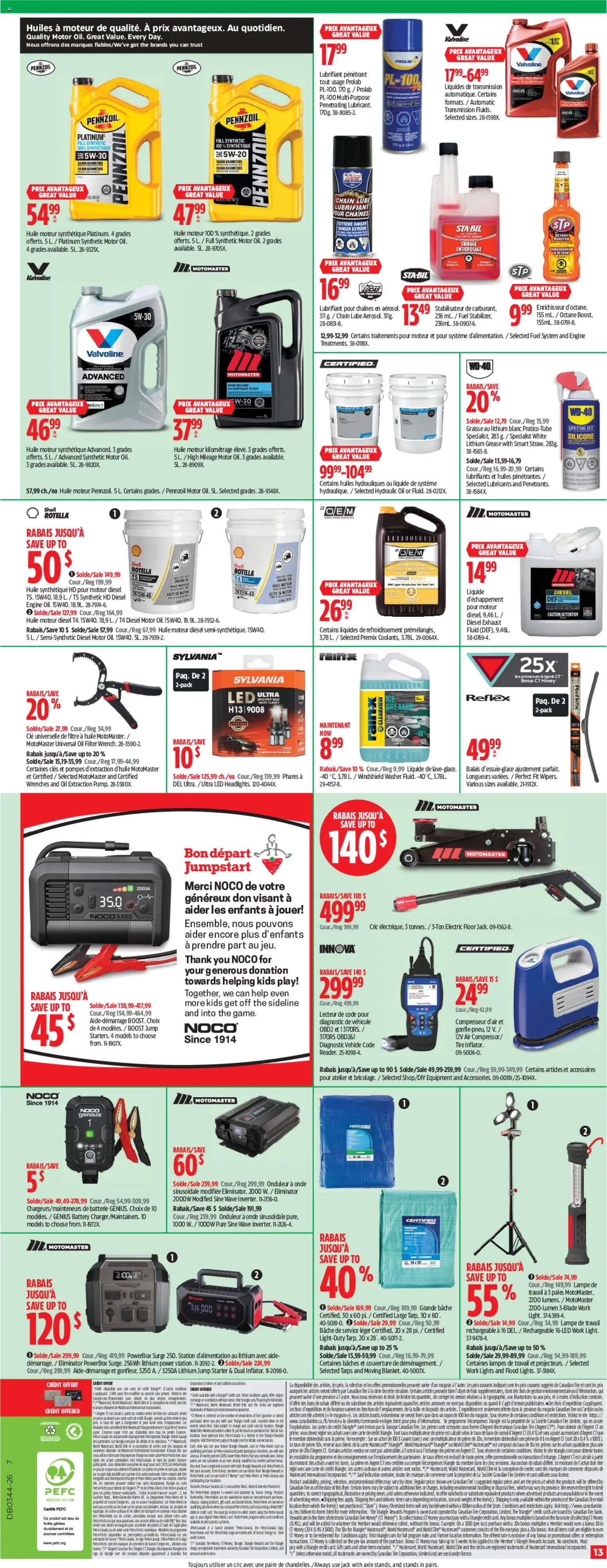 Canadian Tire flyer valid from Oct 29, 2026 | Page: 13