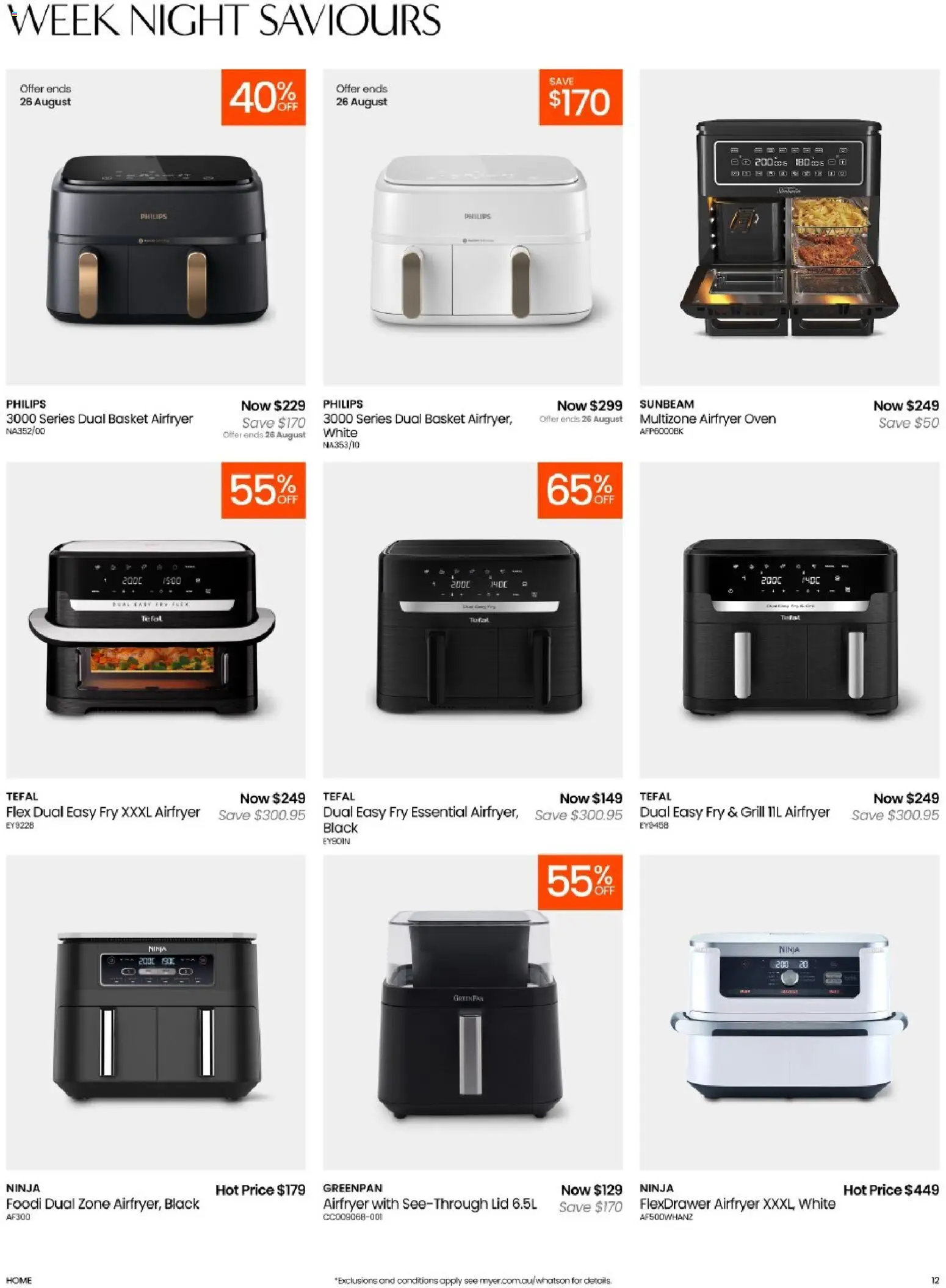 Myer catalogue - valid from 09/08/2026 | Page: 12 | Products: Basket, Oven, Grill