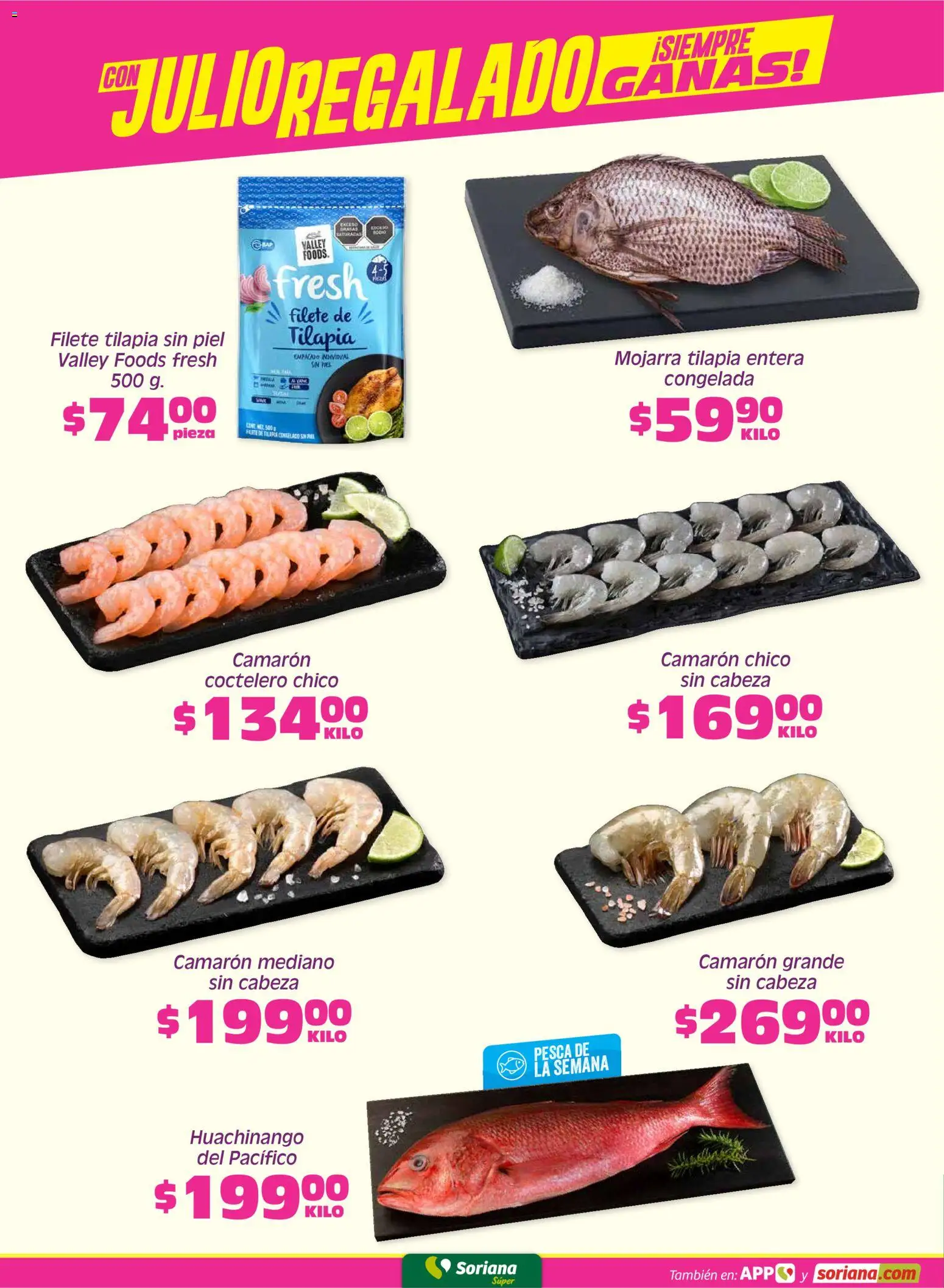 Nuevas ofertas de Soriana válidas en toda la República Mexicana desde el 22.05.2026. ¡Encuentra las mejores ofertas en Soriana Fin de Semana Súper: Tamaulipas (excepto Cd. Victoria y Tampico)! | Página: 4