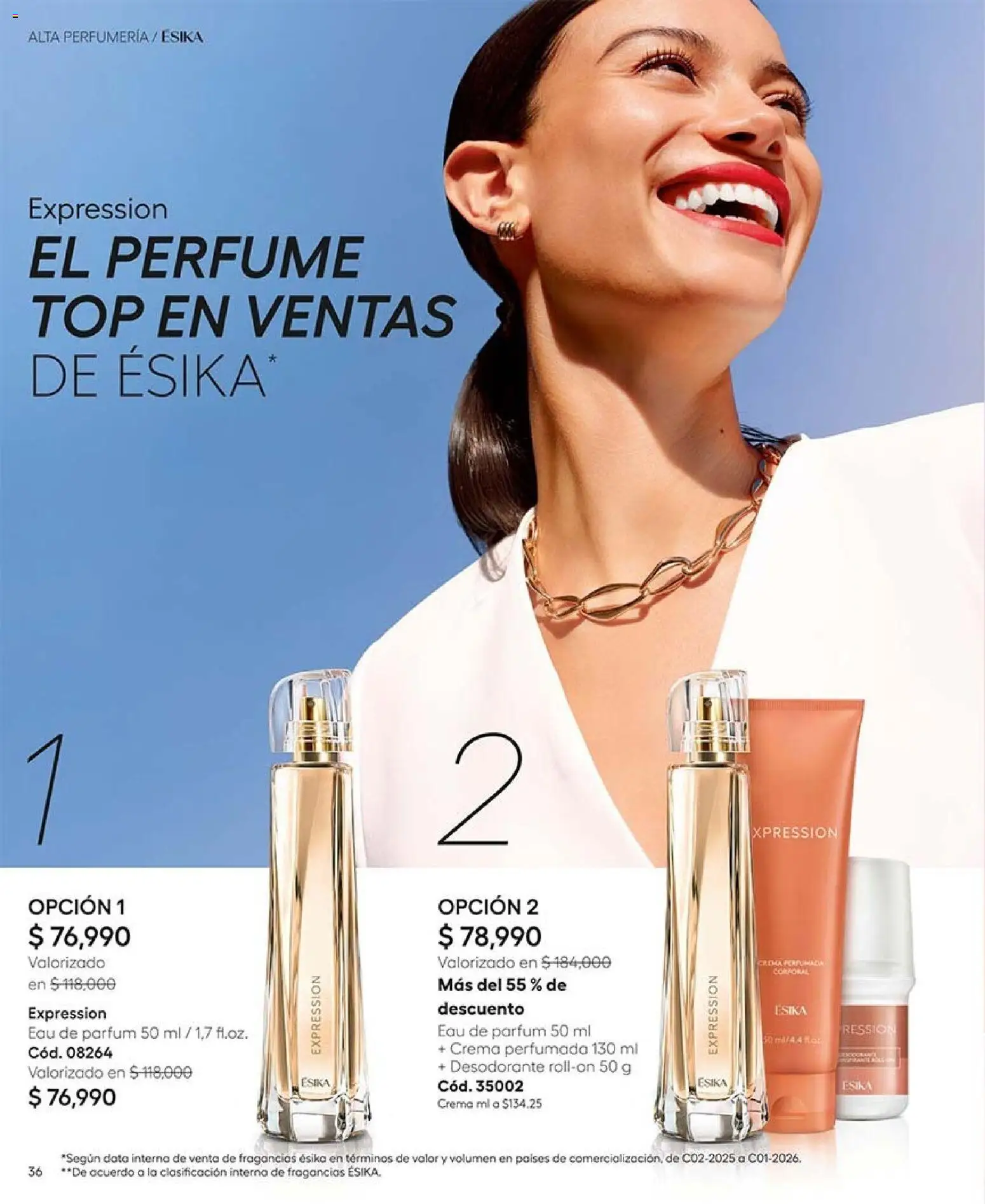 Ésika revista - valida desde el 30/10/2026 | Página: 36 | Productos: Crema, Perfume, Top, Desodorante