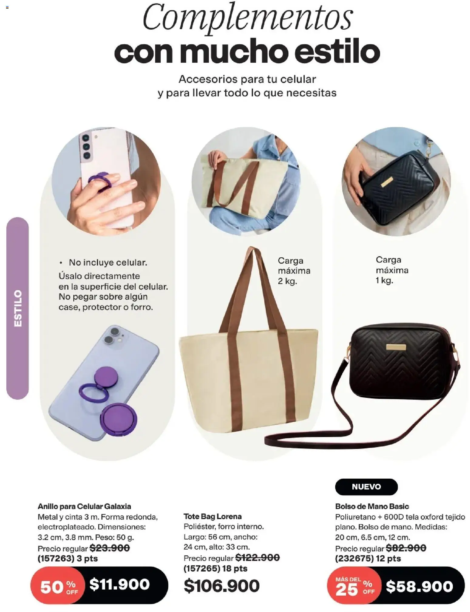 Avon revista - valida desde el 15.06.2026 | Página: 123 | Productos: Bolso, Anillo, Sobre, Cinta