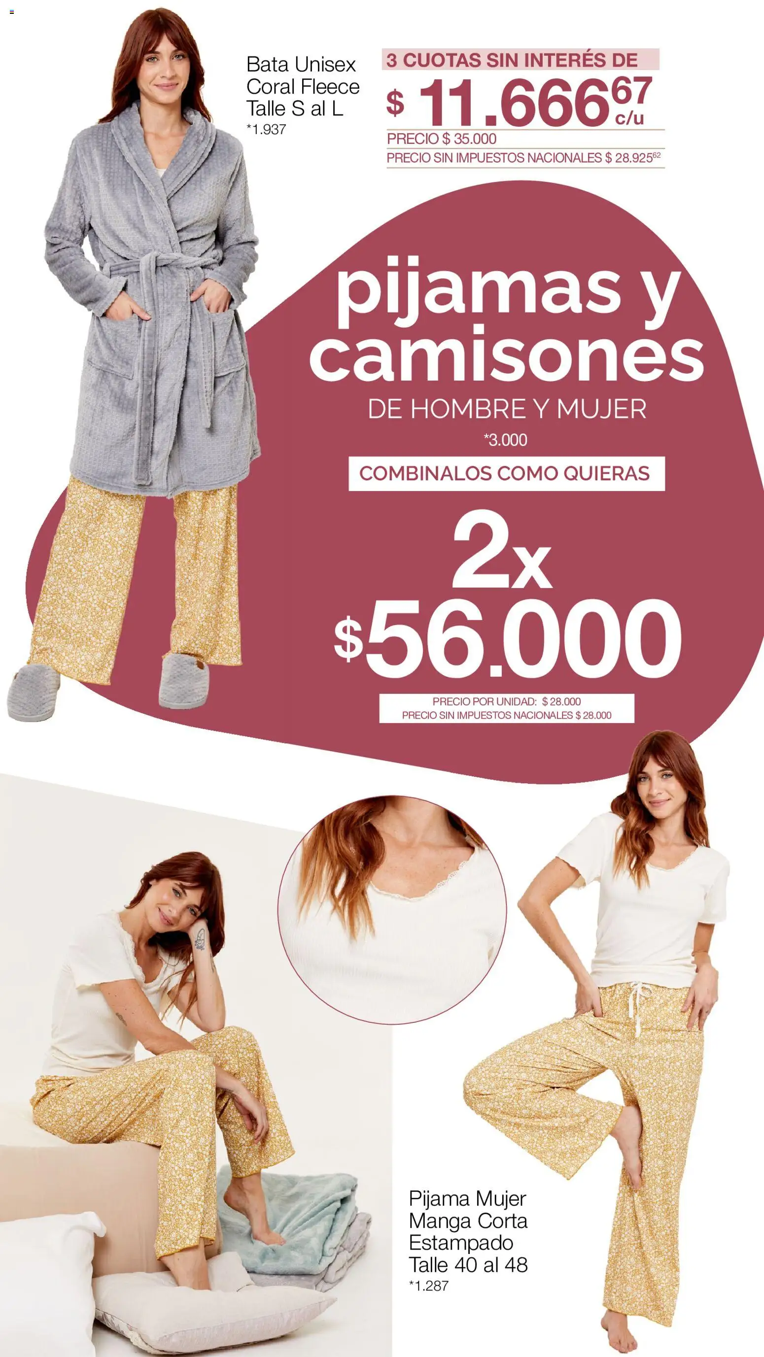 La Anonima catálogo Especial Modo Relax │ válido desde el 25/06/2026 | Página: 7 | Productos: Manga, Bata, Pijama