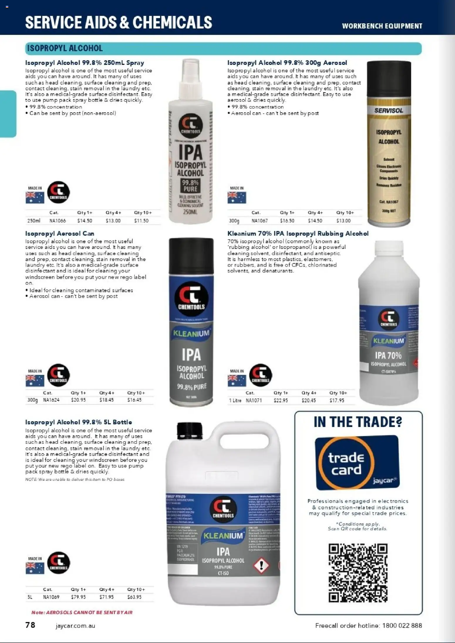 Jaycar catalogue - valid from 31/08/2026 | Page: 76 | Products: Alcohol, Laundry, Rubbing alcohol