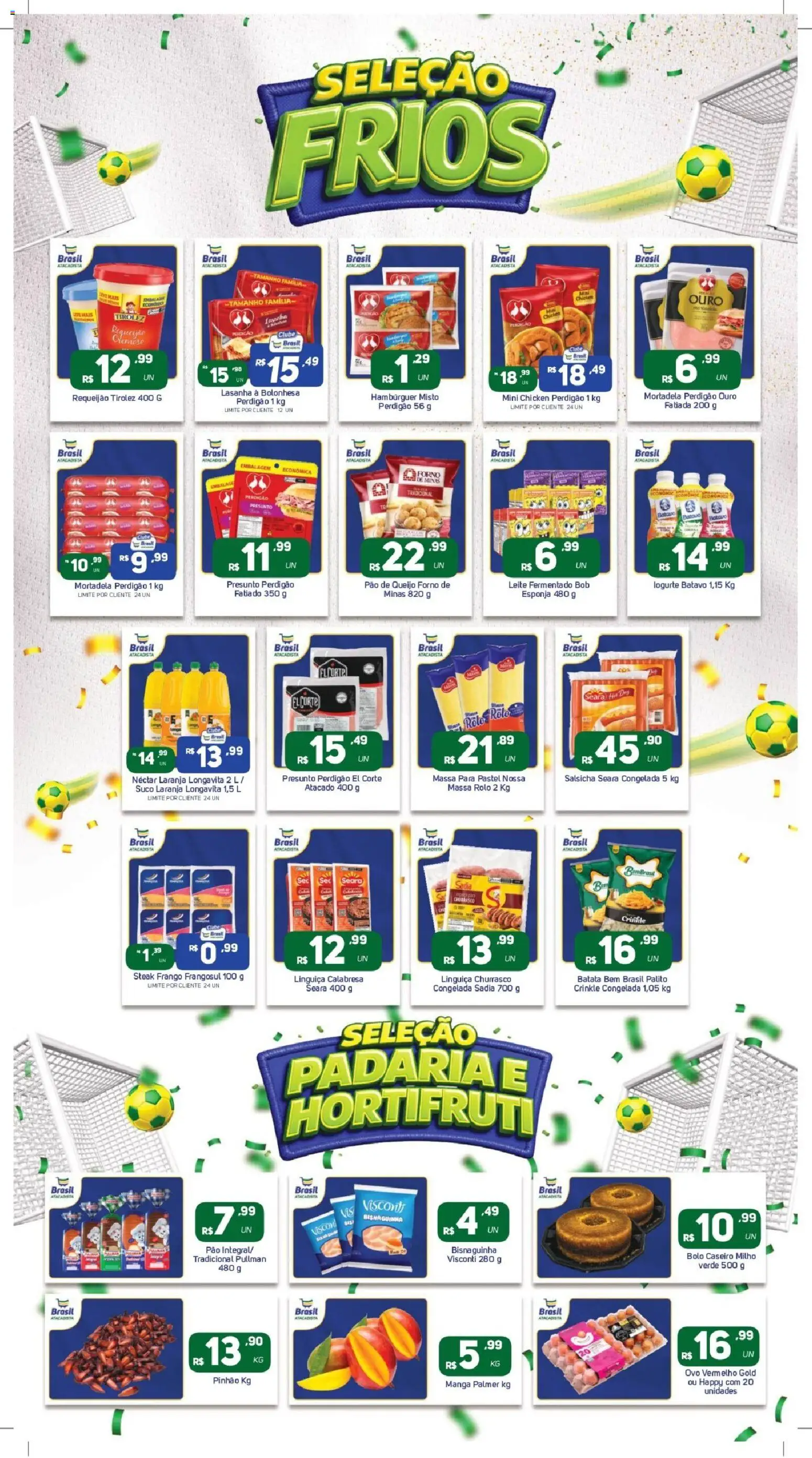 Brasil Atacadista Folheto - válido de 04.05.2026 | Página: 6 | Produtos: Pão, Presunto, Massa, Bolo