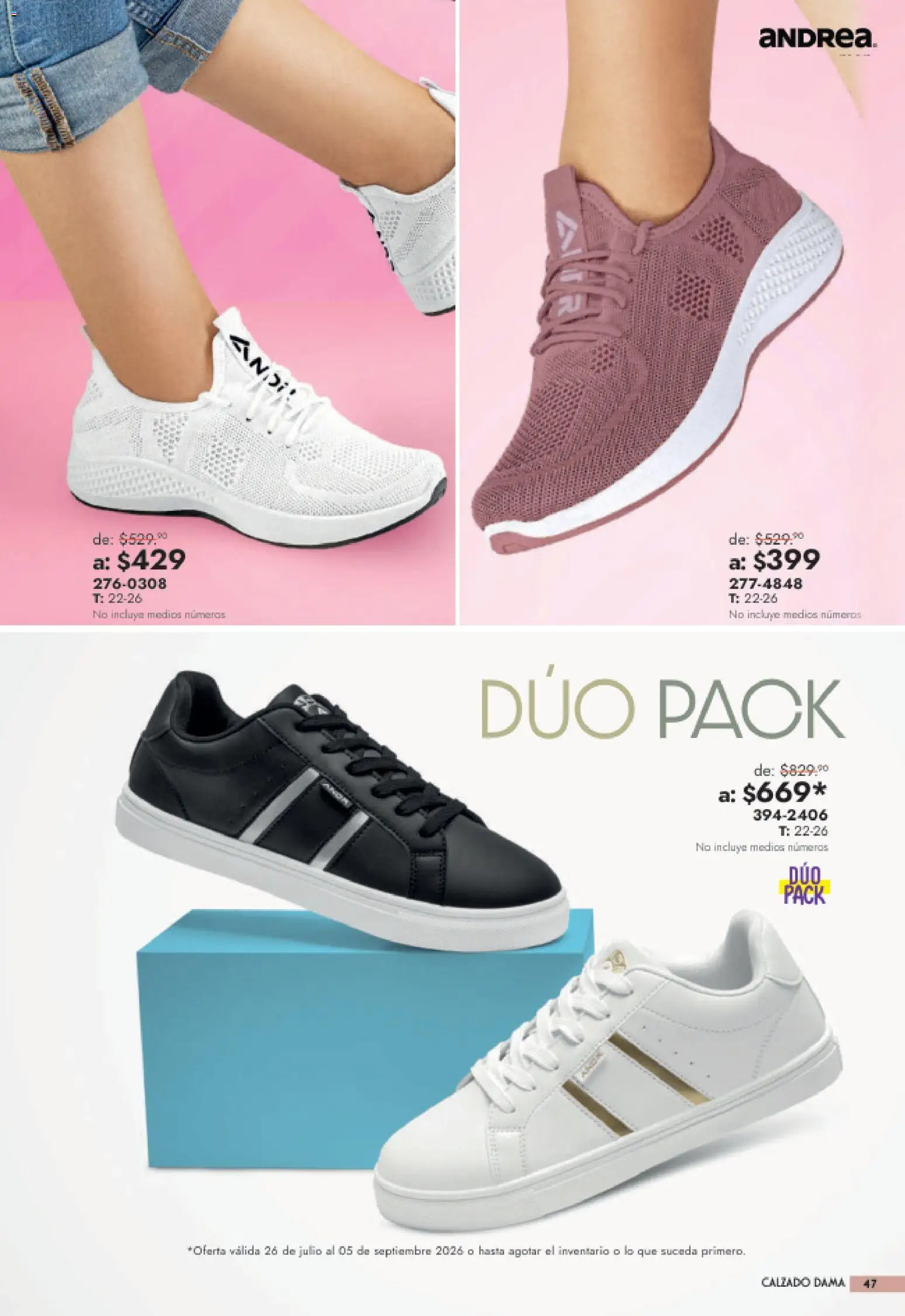 Nuevas ofertas de Andrea válidas en toda la República Mexicana desde el 26/07/2026. ¡Encuentra las mejores ofertas en Andrea catálogo Outlet! | Página: 47