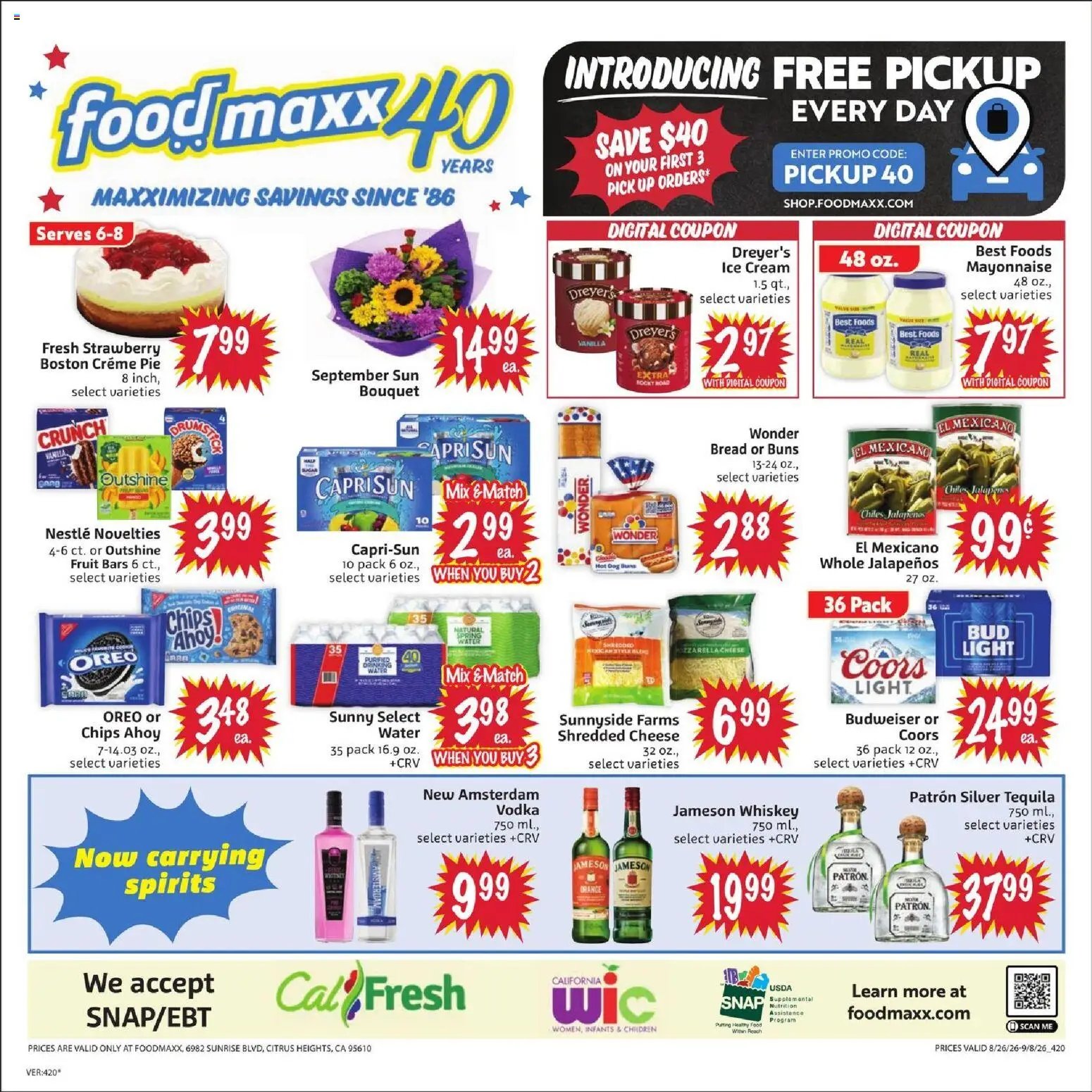 FoodMaxx Weekly Ad - valid from 08/26/2026 | Page: 2 | Products: Jameson, Chips, Vodka, Ice cream
