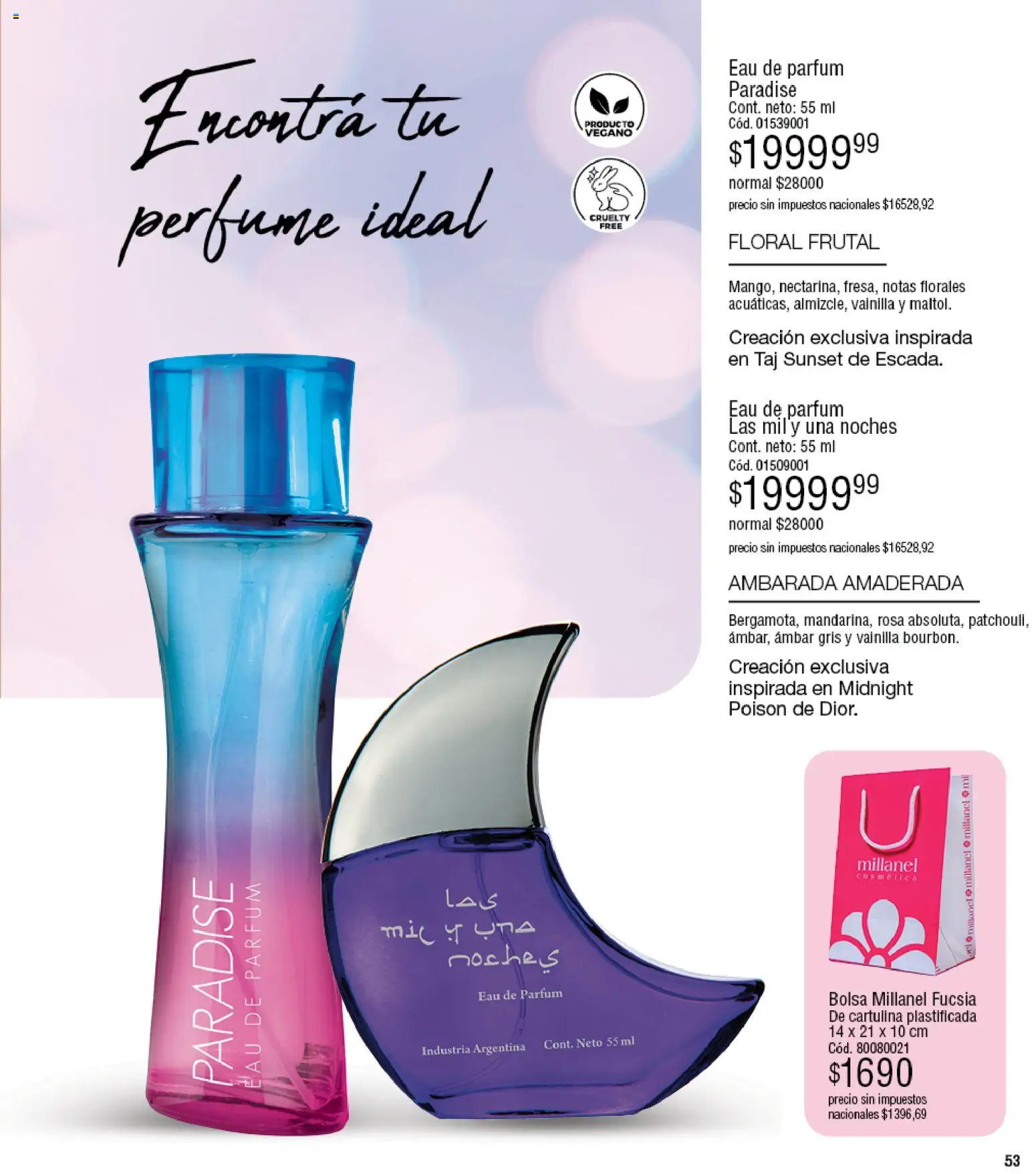 Millanel - Catálogo │ válido desde el 25.05.2026 | Página: 53 | Productos: Bolsa, Perfume