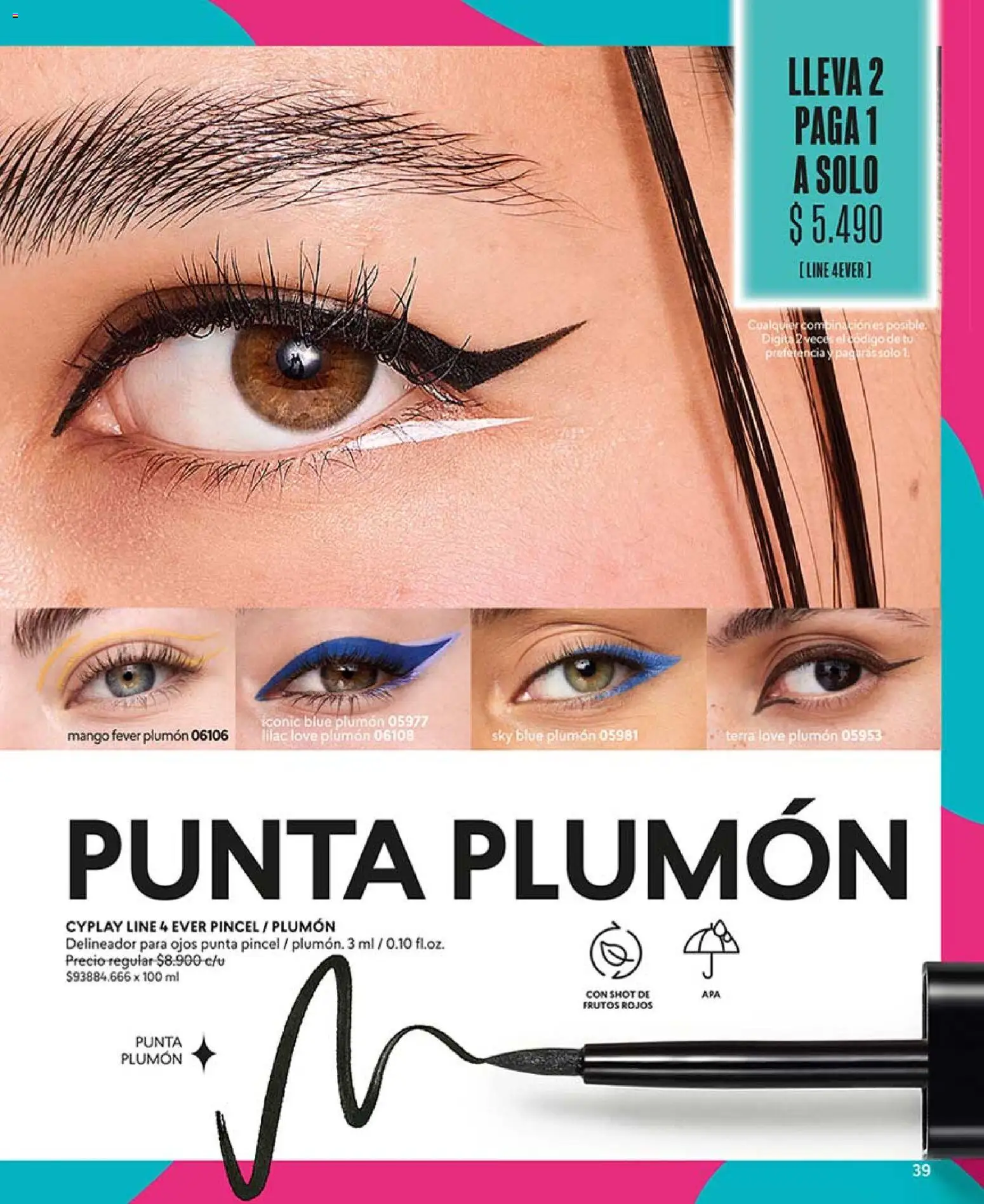 Catálogo CyZone Campaña 6 │ válido desde el 31.03.2026 | Página: 39 | Productos: Mango, Delineador, Plumón, Pincel