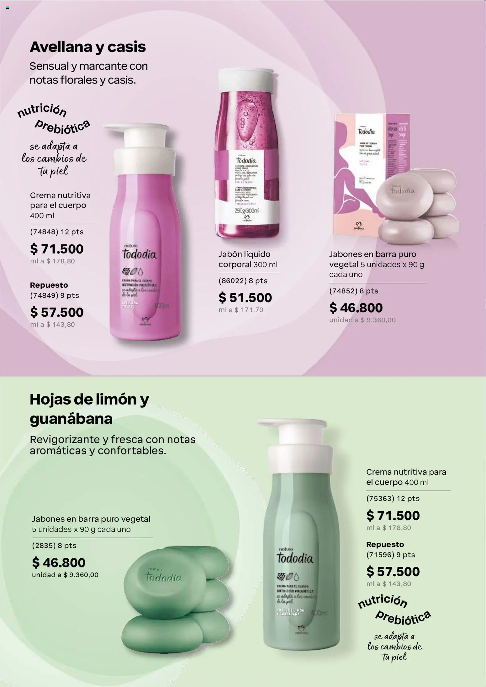 Natura revista - valida desde el 11.06.2026 | Página: 110 | Productos: Jabón líquido, Limón, Crema para el cuerpo, Jabón