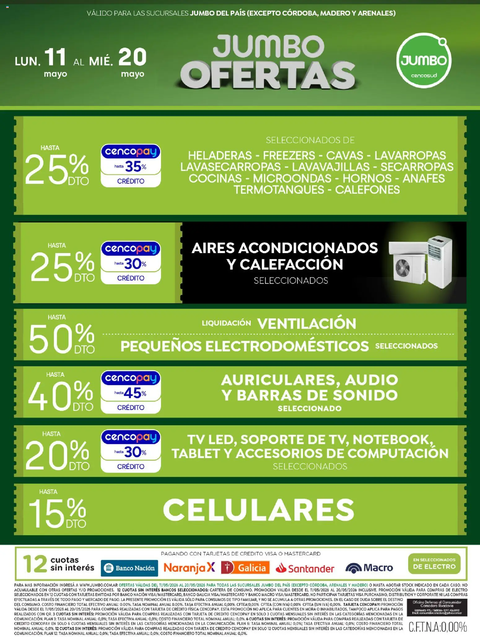 Jumbo - Ofertas | Electro y Hogar │ válido desde el 11.05.2026 | Página: 1 | Productos: Teléfono, Audio, Cartera, Microondas
