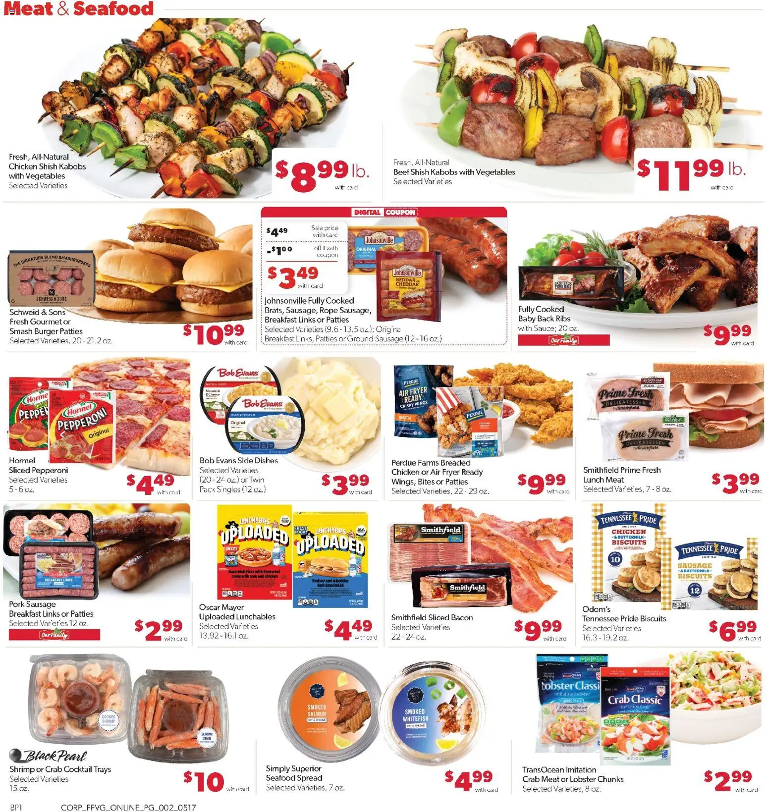 Family Fare Weekly Ad - MI - valid from 17.05.2026 | Page: 7 | Products: Pork, Vegetables, Seafood, Sausage