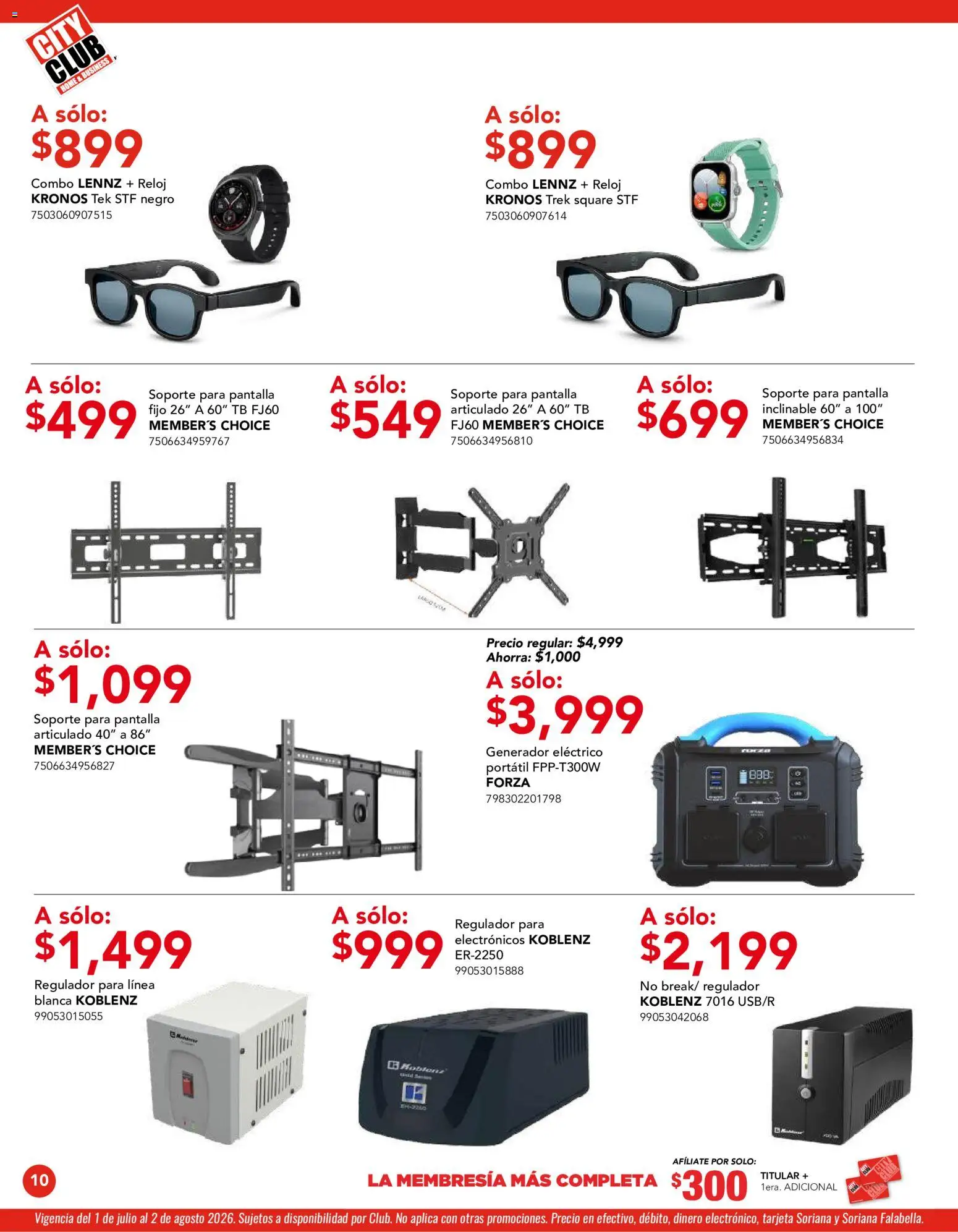 Nuevas ofertas de City Club válidas en toda la República Mexicana desde el 01/07/2026. ¡Encuentra las mejores ofertas en City Club catálogo! | Página: 10 | Productos: Reloj