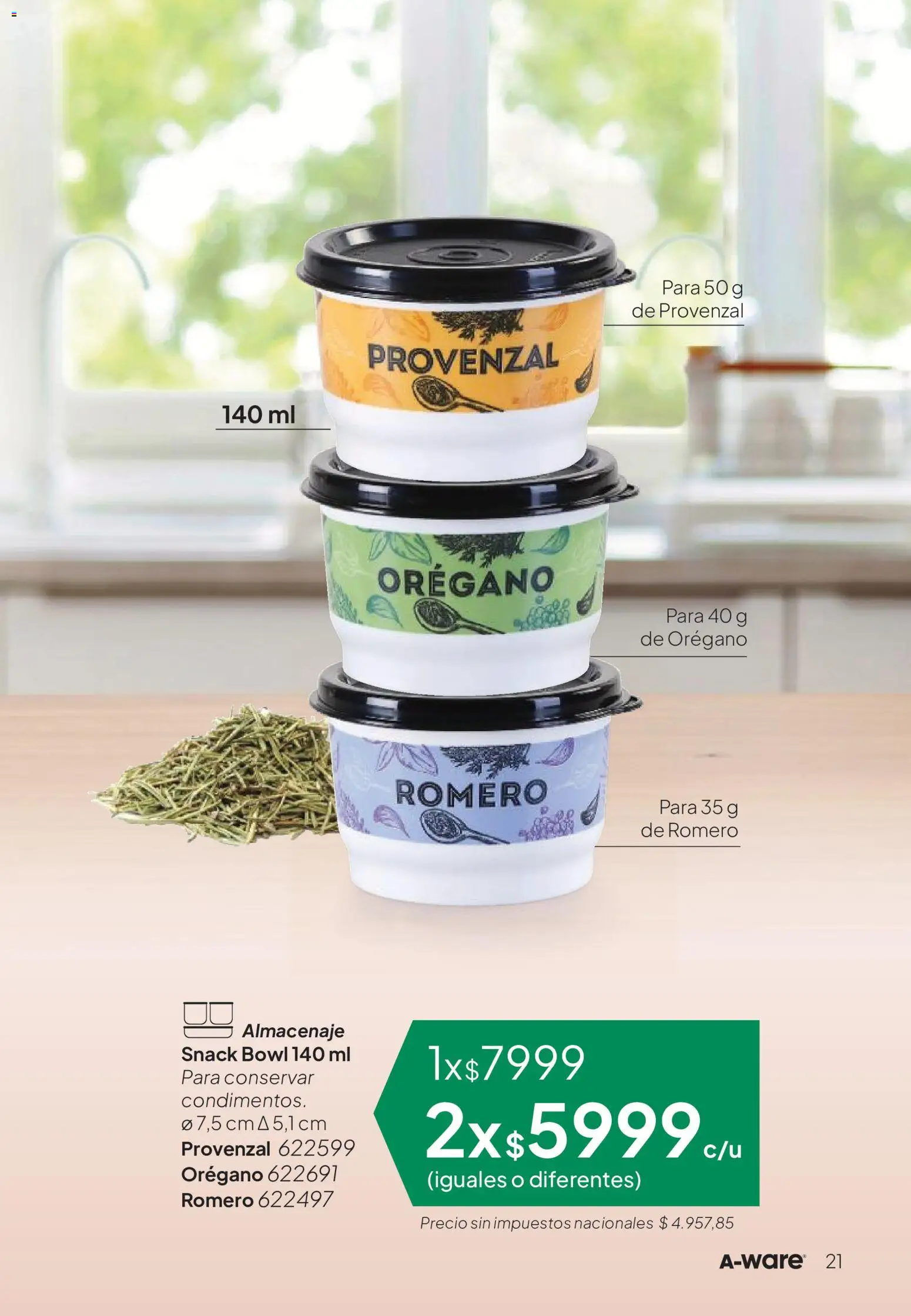 Tupperware Folleto │ válido desde el 18/09/2026 | Página: 22 | Productos: Bowl, Orégano, Provenzal
