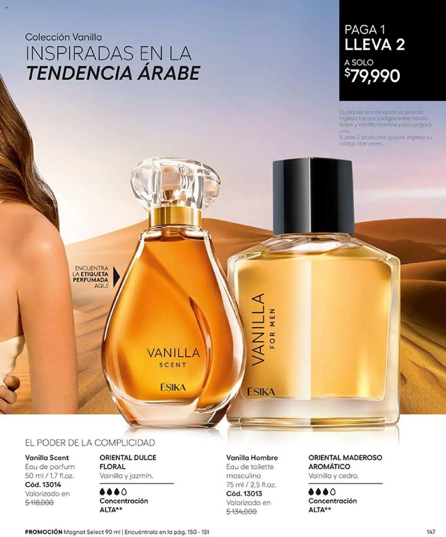 Ésika revista - valida desde el 07/09/2026 | Página: 149 | Productos: Eau de toilette, Vainilla, Combinación
