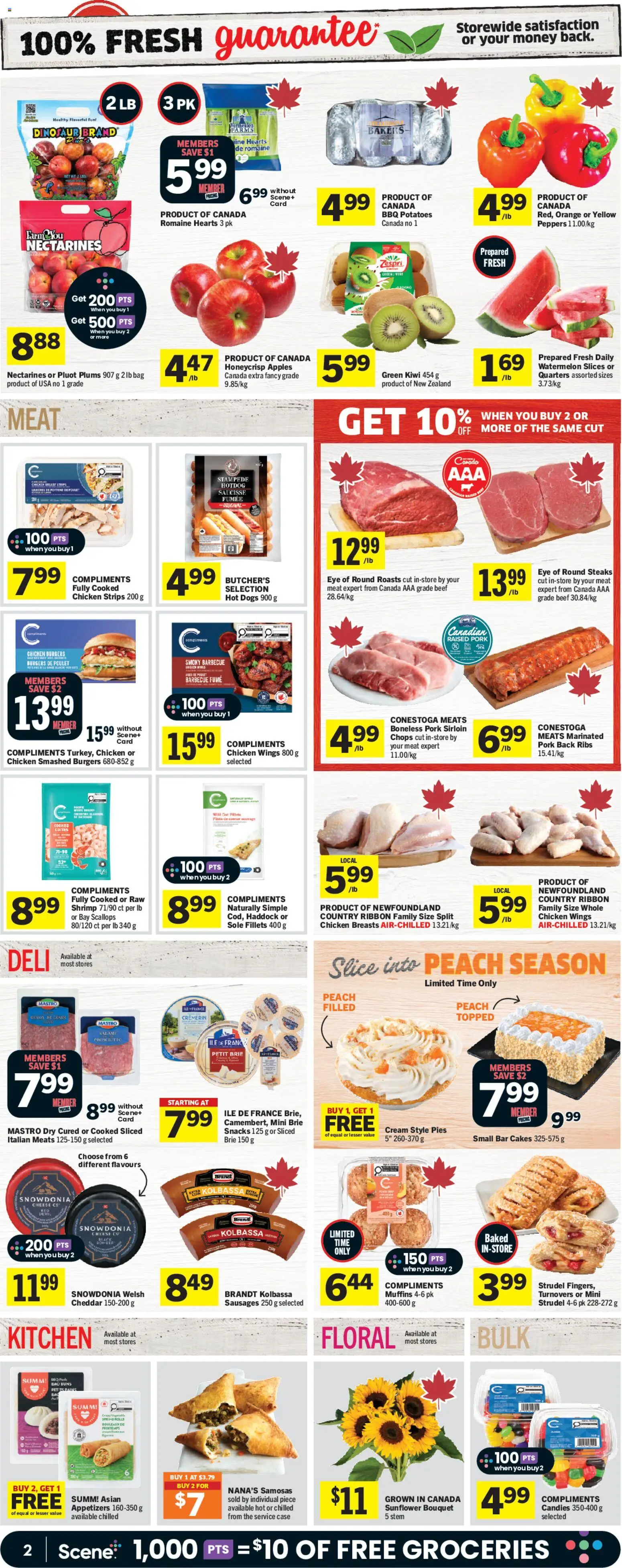 Foodland flyer valid from Jul 23, 2026 | Page: 3 | Products: Kiwi, Chicken breasts, Bag, Pork
