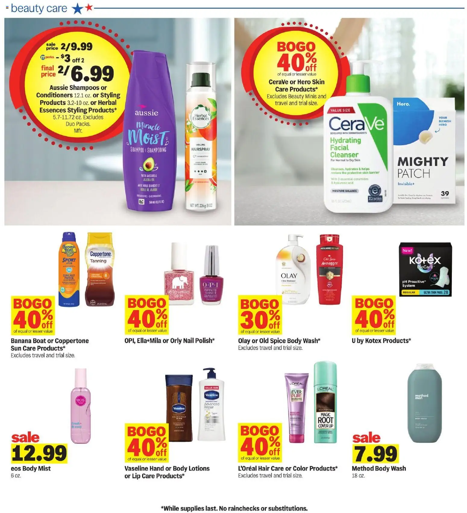 Meijer Weekly Ad - valid from 08/05/2026 | Page: 32 | Products: Nail, Shampoo, Pads, Body Wash