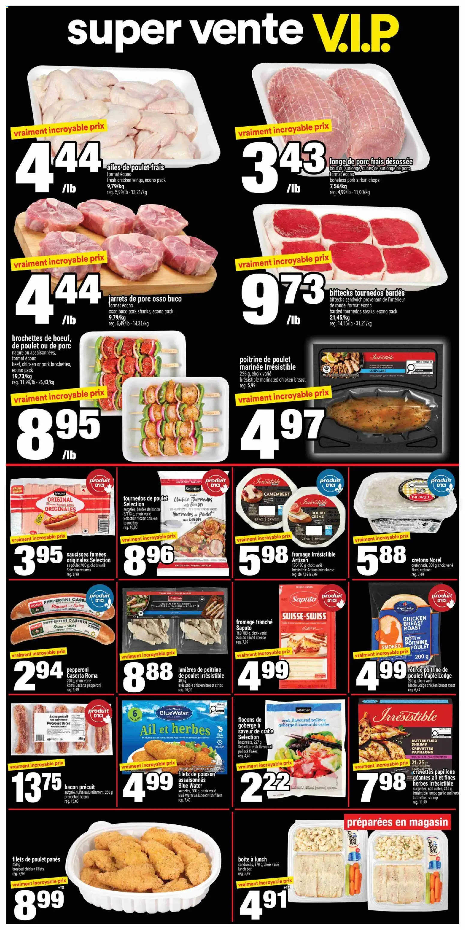Super C flyer valid from Aug 13, 2026 | Page: 5 | Products: Bacon, Frozen chicken, Cheese, Chicken