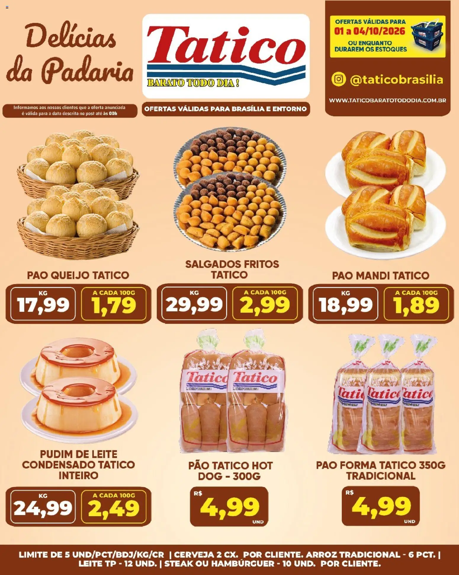 Tatico Folheto - válido de 01/10/2026 | Página: 25 | Produtos: Steak, Queijo, Hambúrguer, Leite condensado