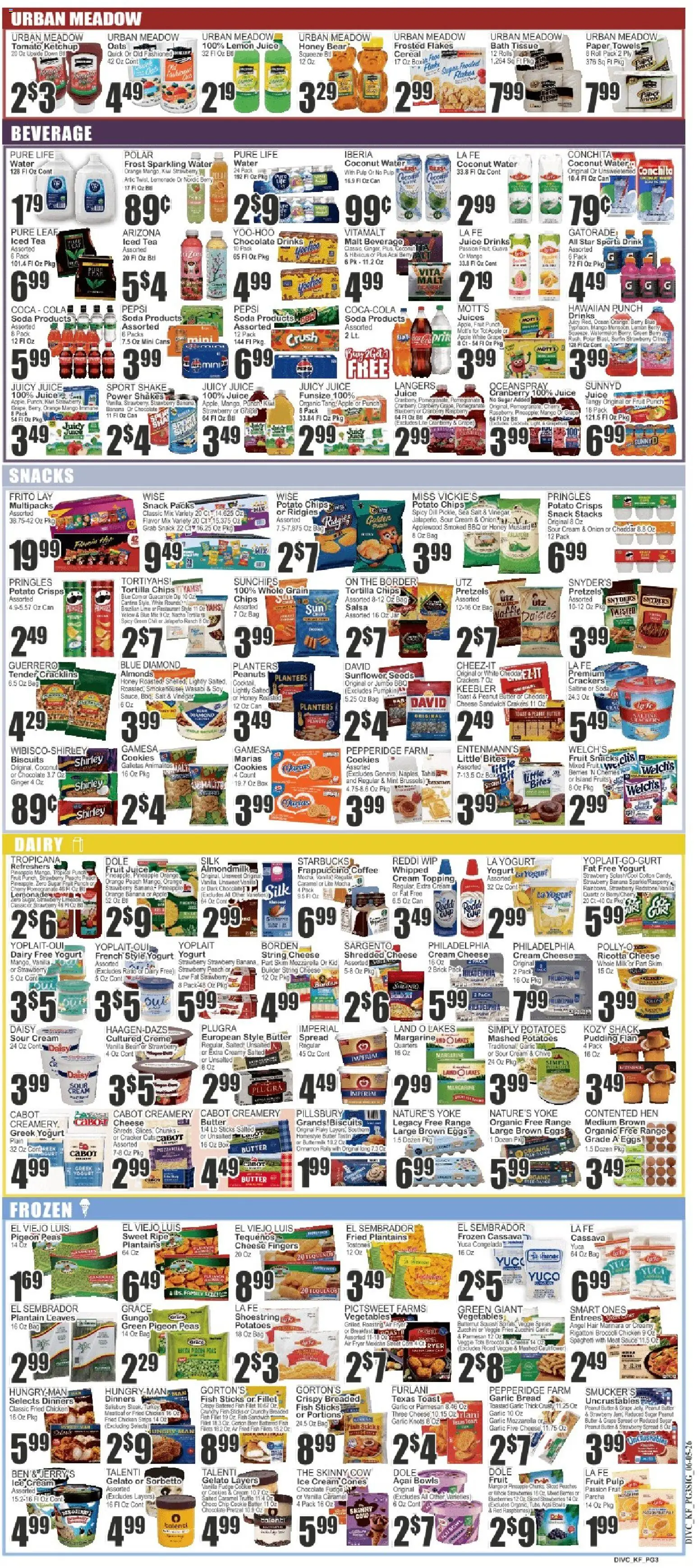 Food Universe Weekly Ad - valid from 05.06.2026 | Page: 3 | Products: Sour cream, Flakes, Mango, Watermelon
