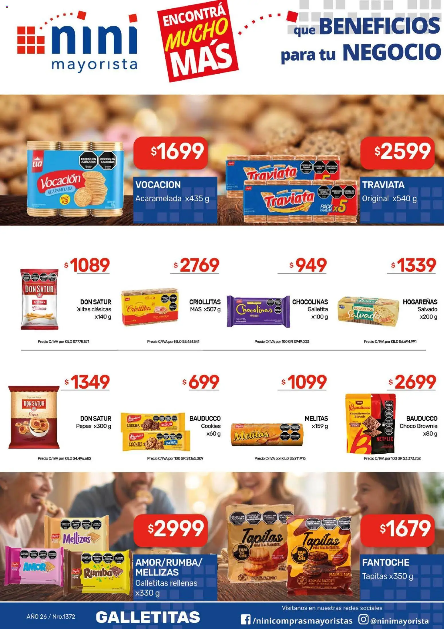 NINI Mayorista ofertas │ válido desde el 10/08/2026 | Página: 36 | Productos: Galletitas, Chocolate, Alfajor