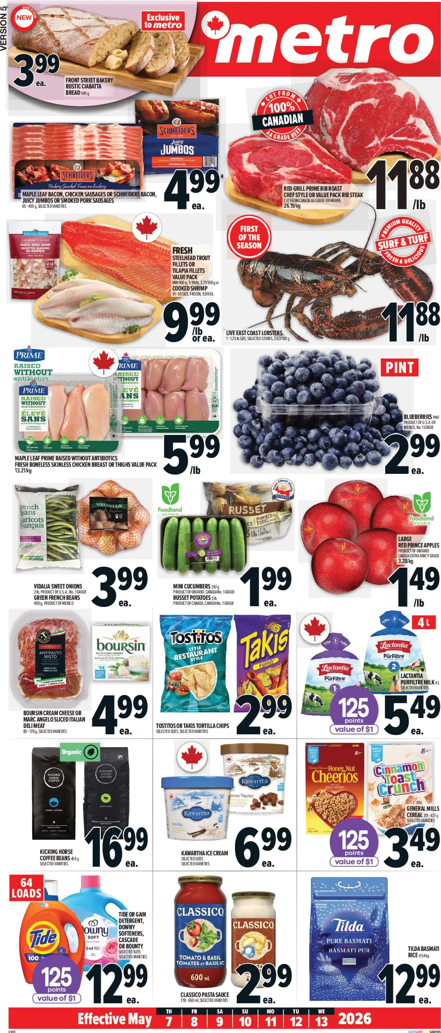 Metro flyer valid from 07.05.2026 | Page: 3 | Products: Rice, Chips, Cheese, Pork