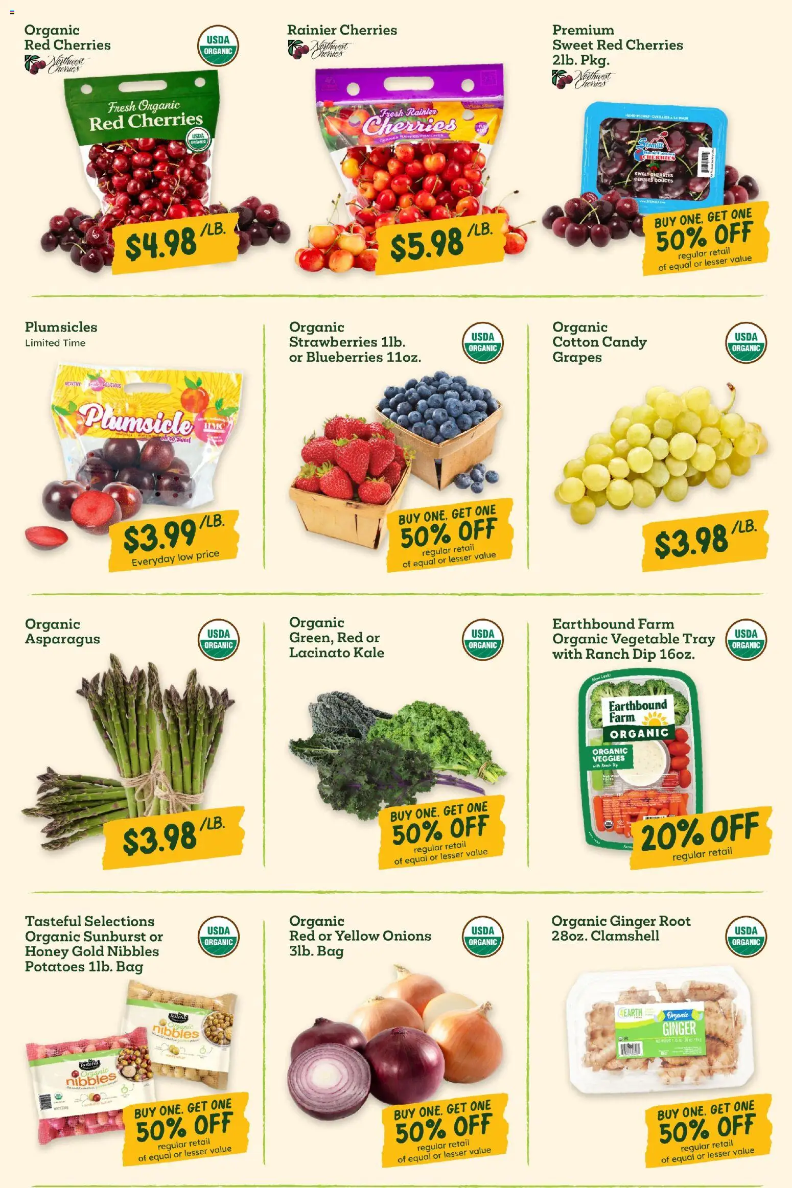 Sprouts Weekly Ad - valid from 07/01/2026 | Page: 8 | Products: Asparagus, Kale, Strawberries, Potatoes