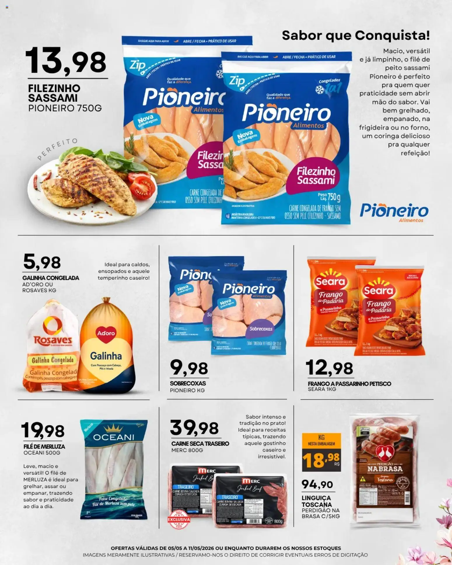 Mercadão Atacadista Folheto - válido de 05.05.2026 | Página: 2 | Produtos: Linguiça, Peixe, Carne, Frango