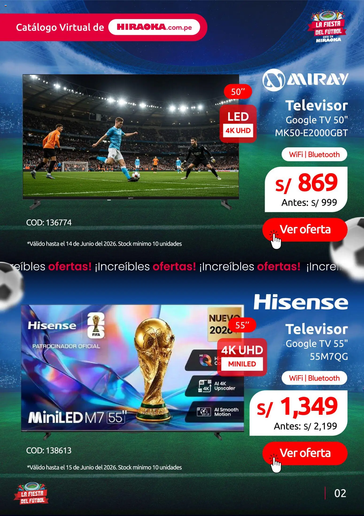 Catálogo Hiraoka válido desde 11.06.2026 | Página: 3 | Productos: Televisor