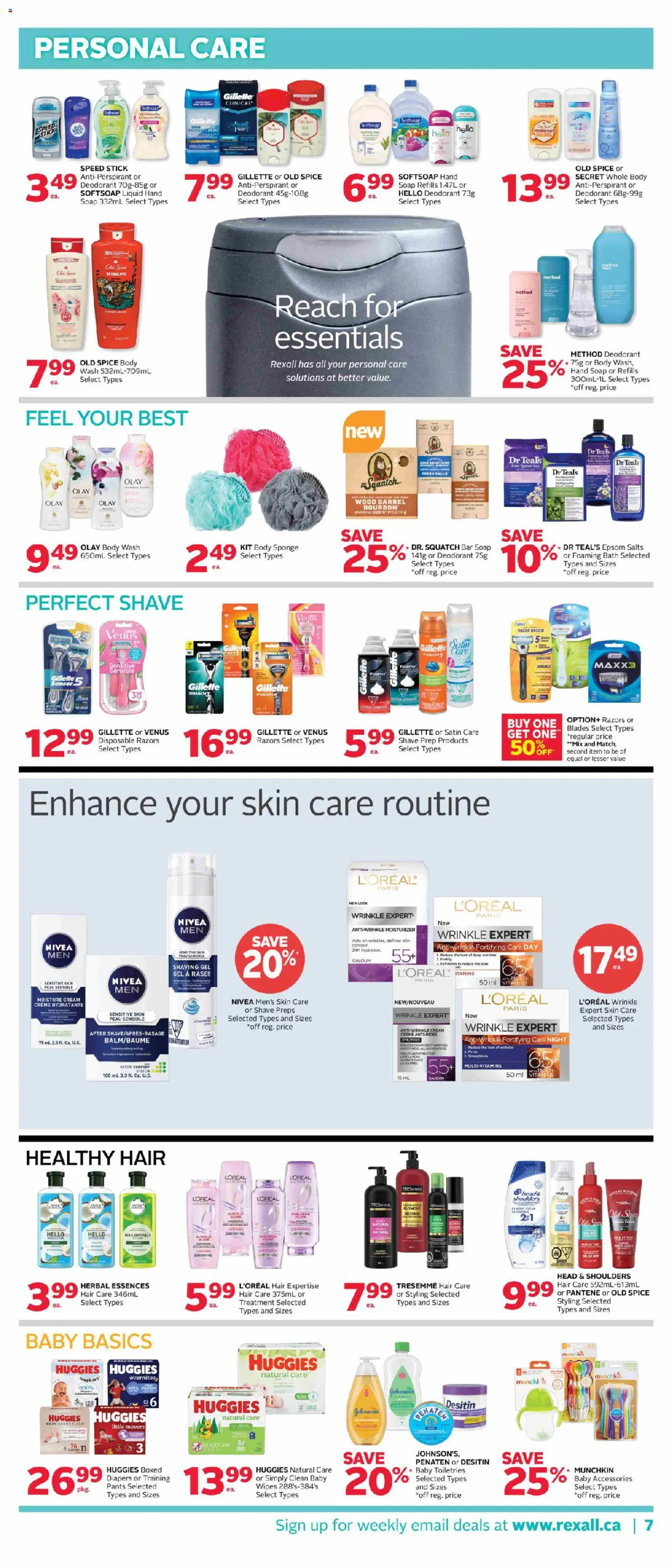 Rexall flyer valid from Oct 2, 2026 | Page: 14 | Products: Cream, Soap, Antiperspirant, Pants