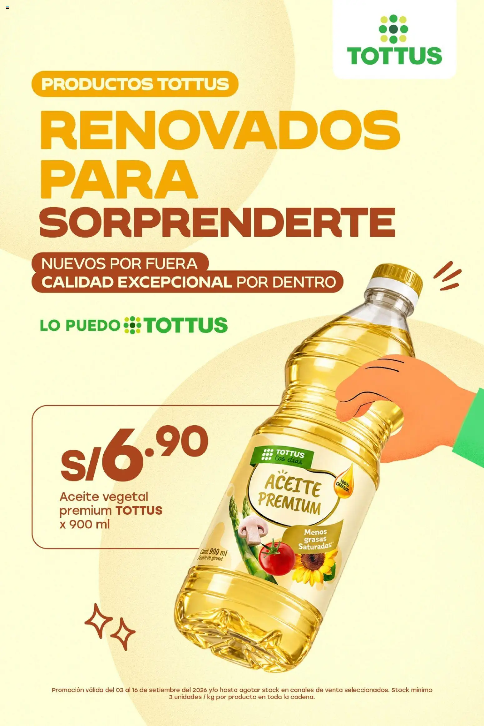 Catálogo Tottus válido desde 03/09/2026 | Página: 1 | Productos: Aceite vegetal, Aceite