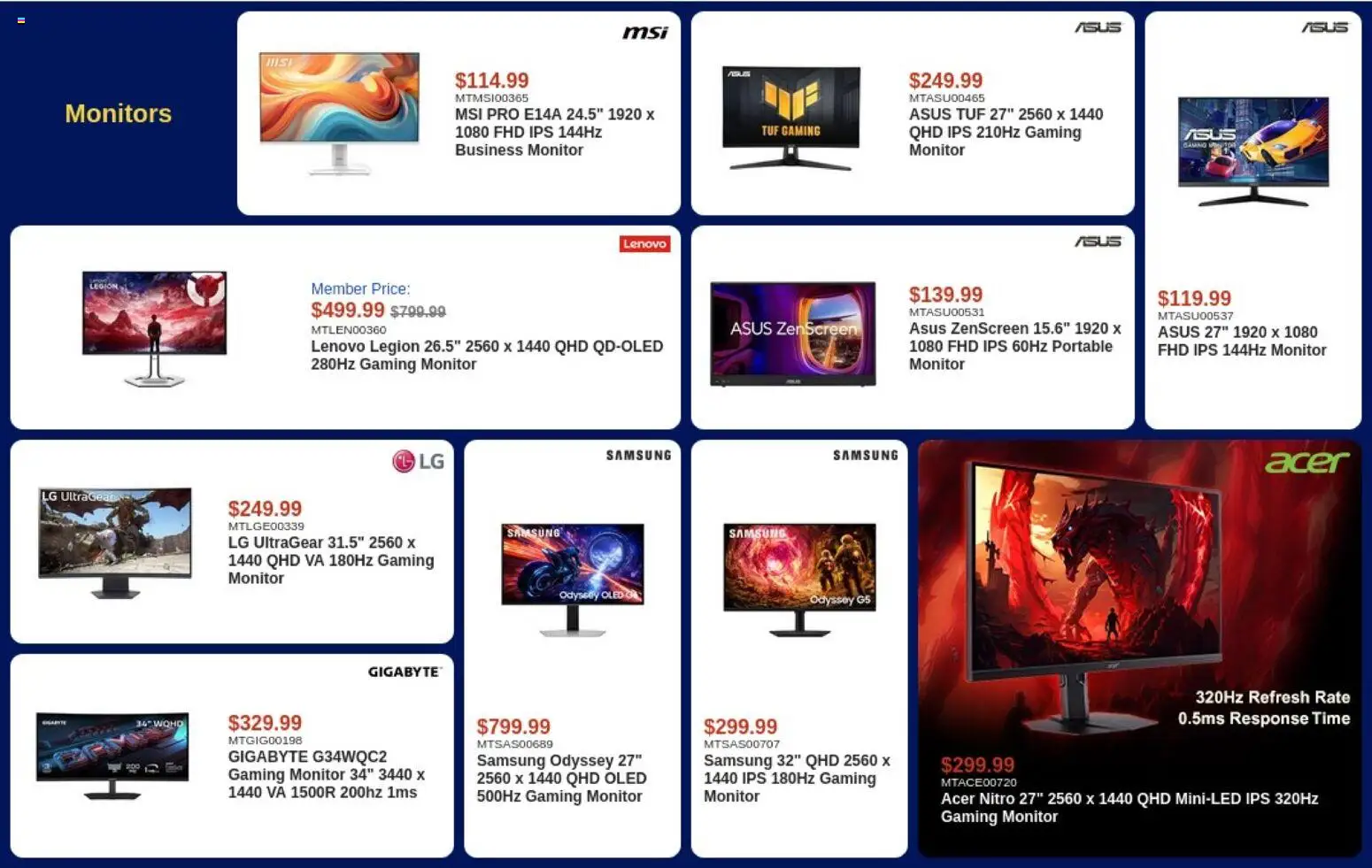 Canada Computers flyer valid from Sep 8, 2026 | Page: 4 | Products: Monitor