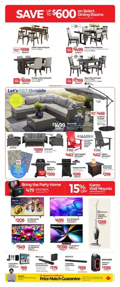 Preview of Tepperman's weekly flyer / circulaire from shop Tepperman's valid from 22.05.2026 | Page: 7 | Products: Umbrella, Speaker, Coffee table, Coffee