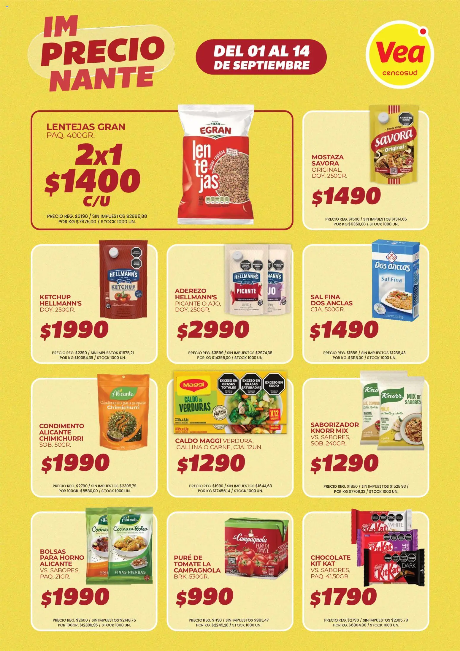 Vea - VOLANTE IMPRECIONANTE CUYO │ válido desde el 01/09/2026 | Página: 6 | Productos: Bolsa, Pollo, Aderezo, Sal