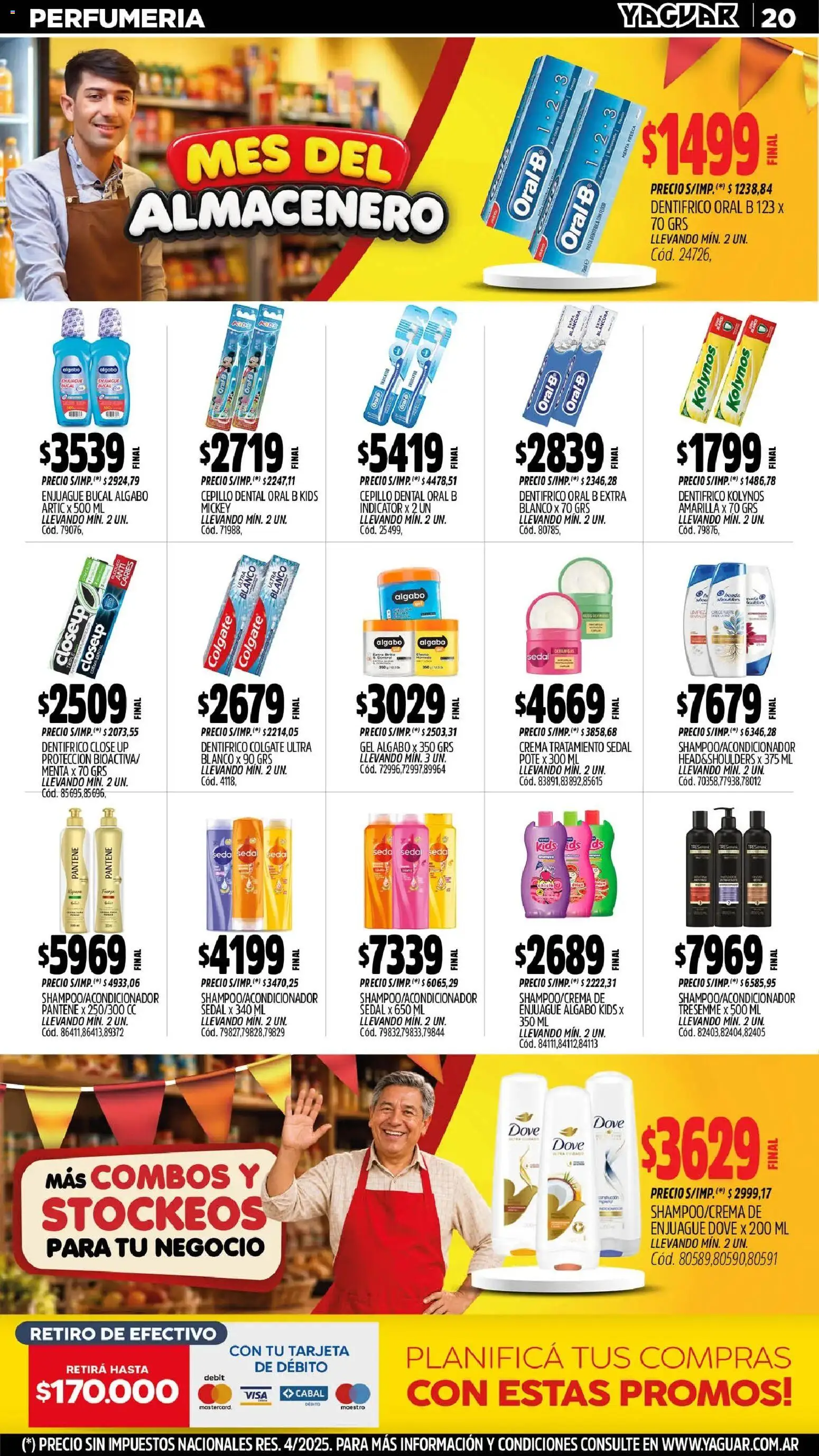 Yaguar - Oferta Semanal Córdoba │ válido desde el 31/08/2026 | Página: 20 | Productos: Cepillo, Enjuague bucal, Pasta, Crema
