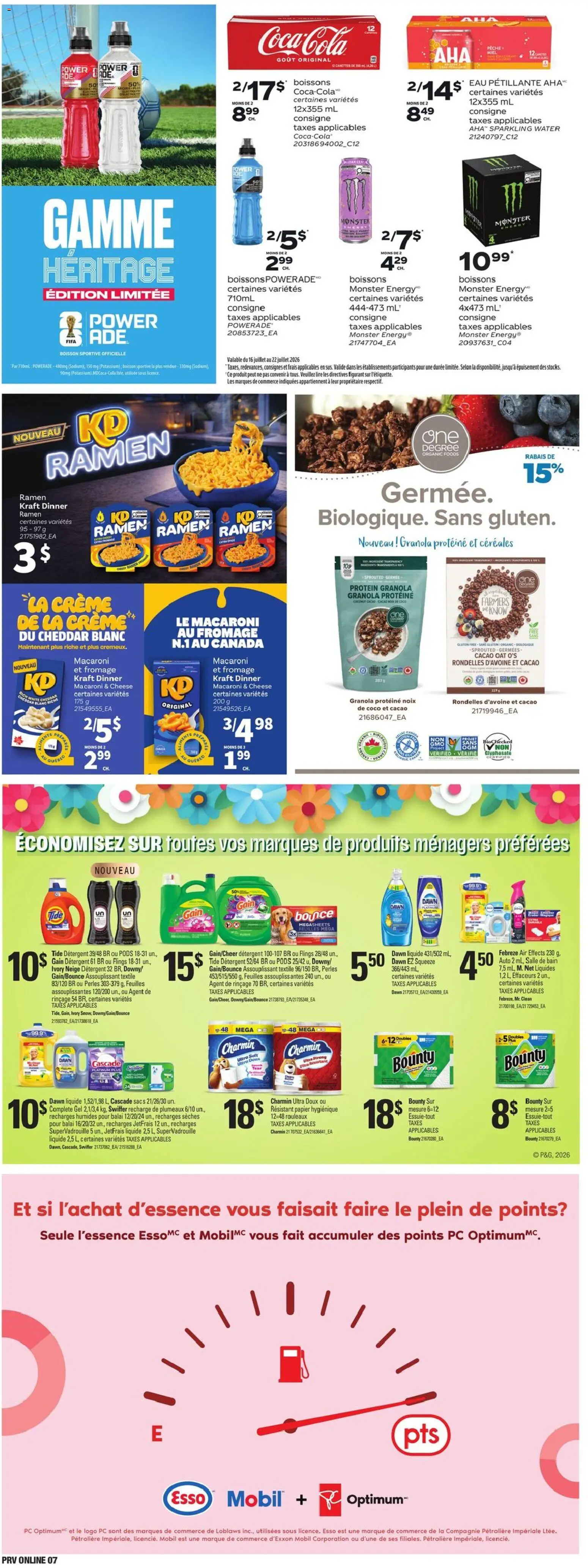 Provigo flyer valid from Jul 16, 2026 | Page: 10 | Products: PC, Detergent, Cheese