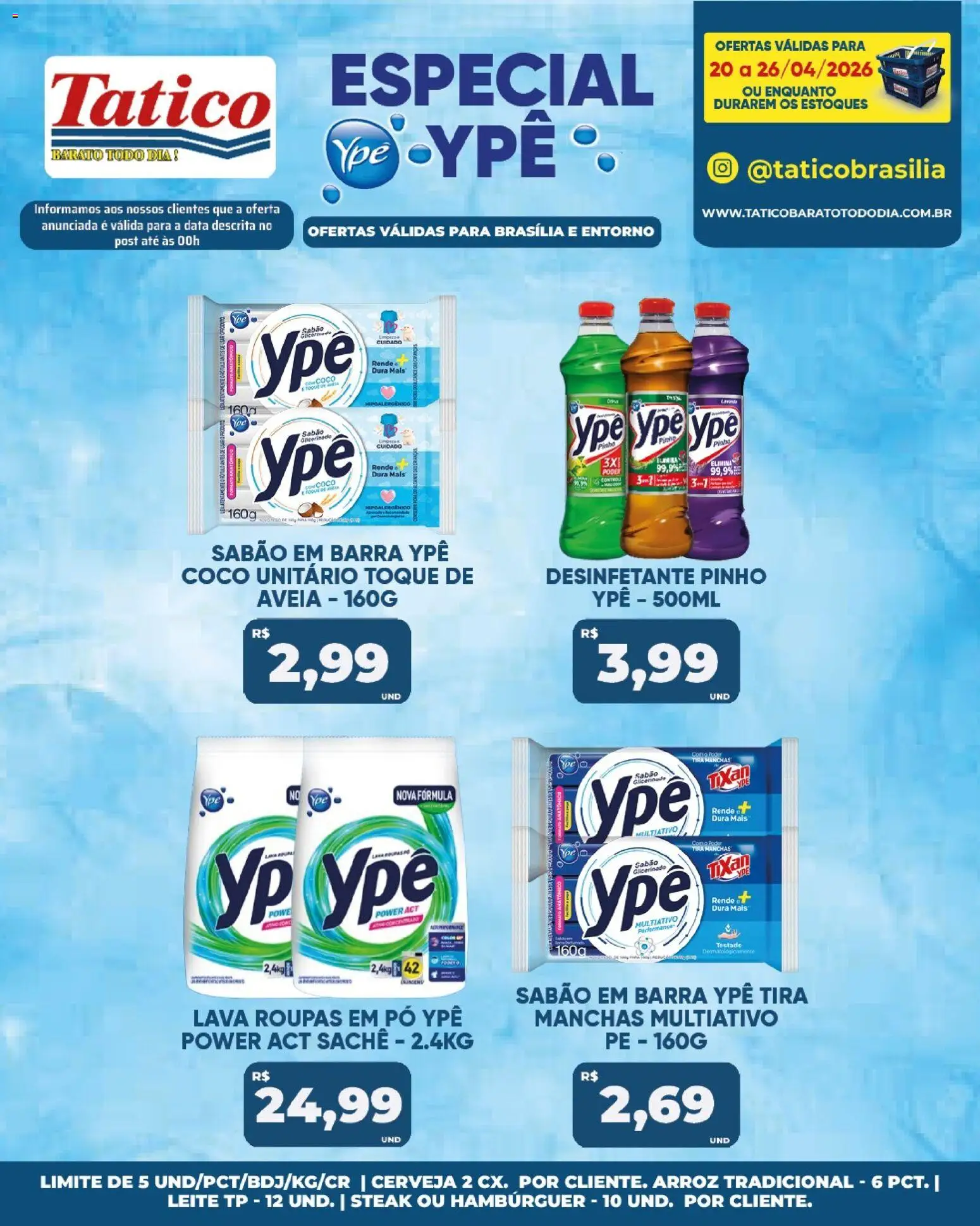 Tatico Folheto - válido de 21.04.2026 | Página: 17 | Produtos: Sabão, Leite, Cerveja, Desinfetante