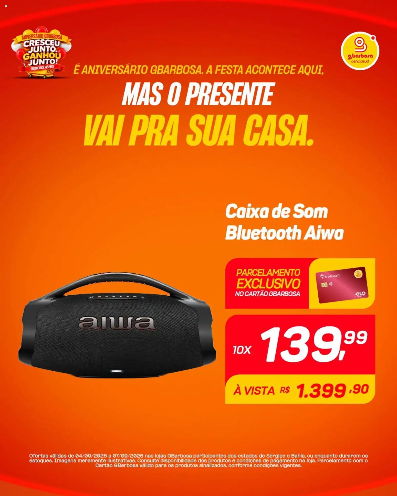 Gbarbosa Folheto - válido de 04/09/2026 | Página: 3 | Produtos: Caixa de som, Caixa de som Bluetooth, Caixa