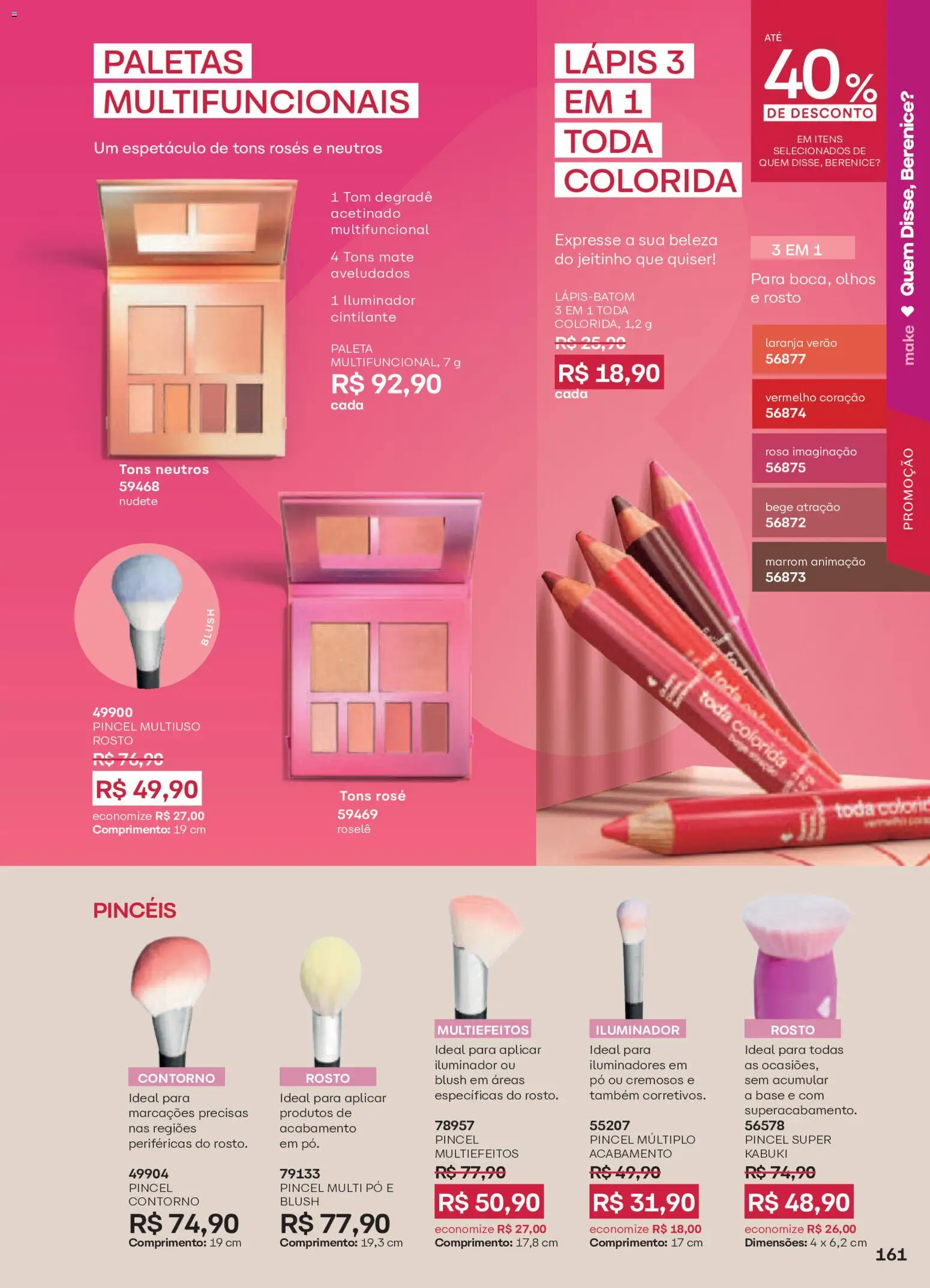 O Boticário Folheto - válido de 29/06/2026 | Página: 165 | Produtos: Blush, Multifuncional, Lápis, Base