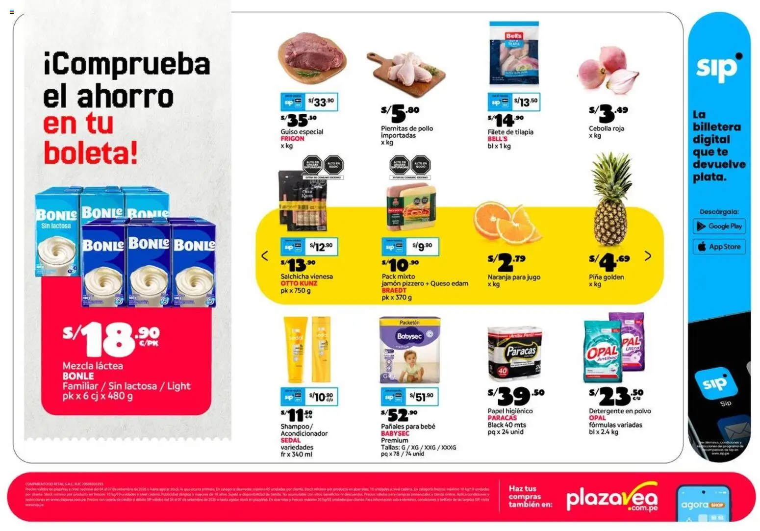 Catálogo Plaza Vea válido desde 04/09/2026 | Página: 2 | Productos: Cebolla, Filete, Tilapia, Polvo