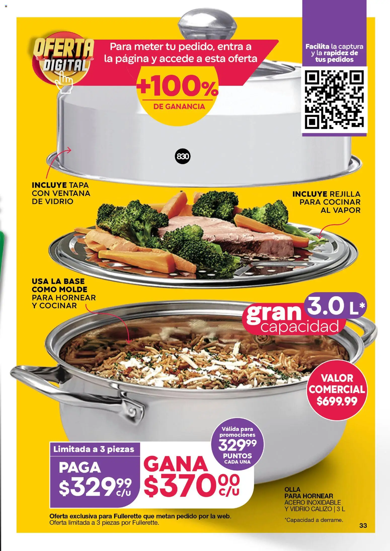 Nuevas ofertas de Fuller válidas en toda la República Mexicana desde el 22/07/2026. ¡Encuentra las mejores ofertas en Fuller Gana Más 8 2026! | Página: 33 | Productos: Rejilla, Molde, Olla