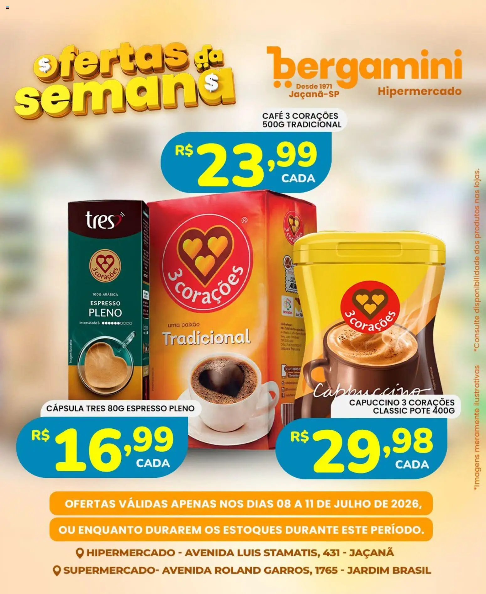 Supermercado Bergamini Folheto - válido de 08/07/2026 | Página: 8 | Produtos: Café