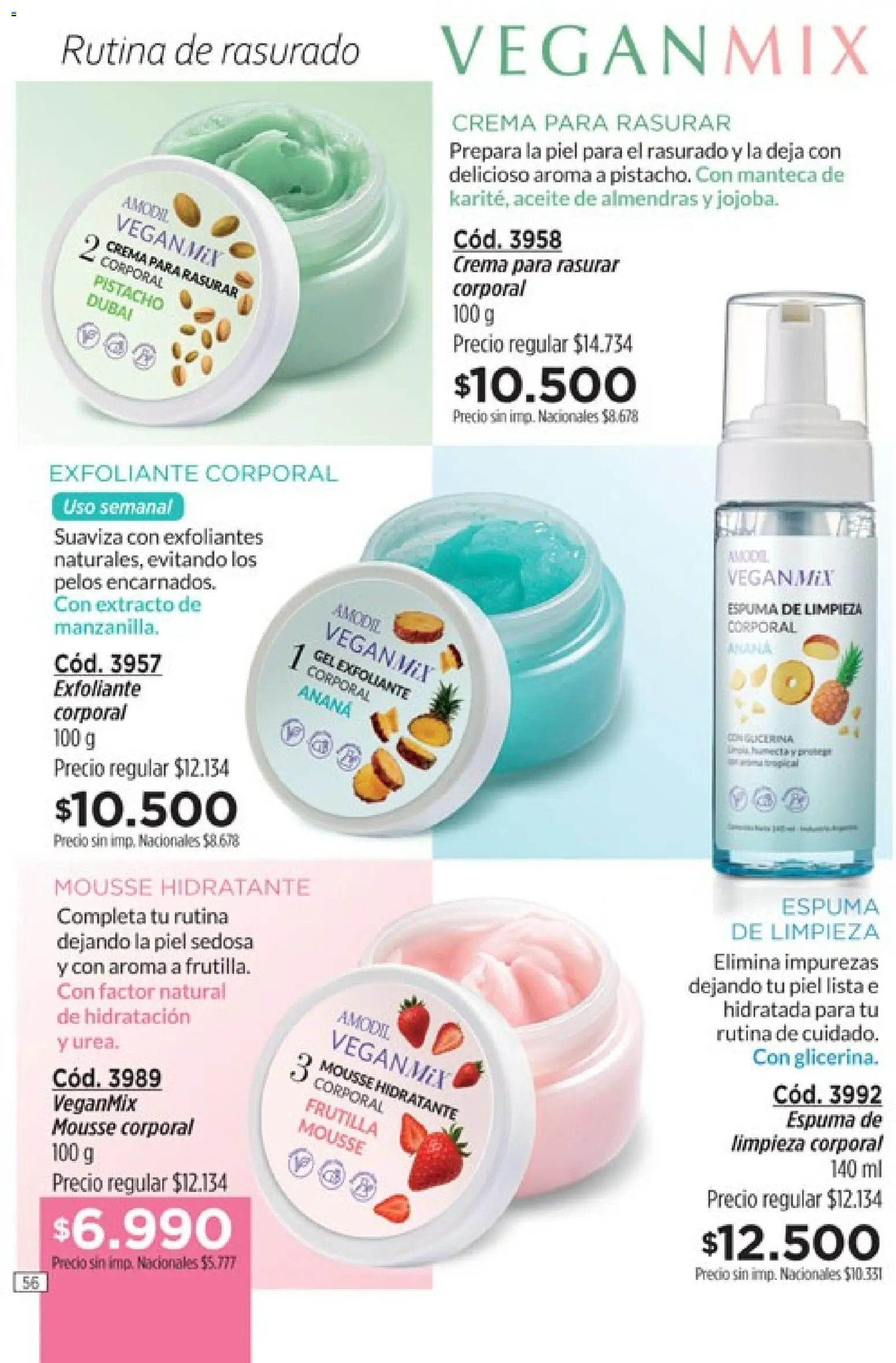 Amodil - Campaña 11 │ válido desde el 01.07.2026 | Página: 56 | Productos: Almendras, Frutilla, Ananá, Crema
