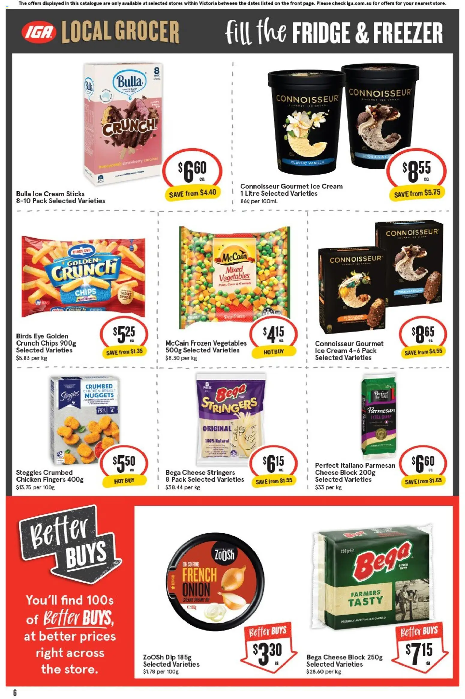IGA catalogue - valid from 20.05.2026 | Page: 7 | Products: Cheese, Chips, Cream, Ice cream