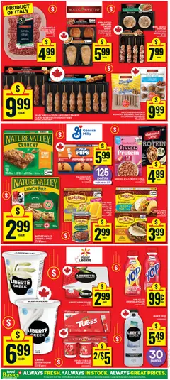 Preview of Food Basics weekly flyer / circulaire from shop Food Basics valid from Jul 2, 2026 | Page: 5 | Products: Box, Butter, Pizza, Pork